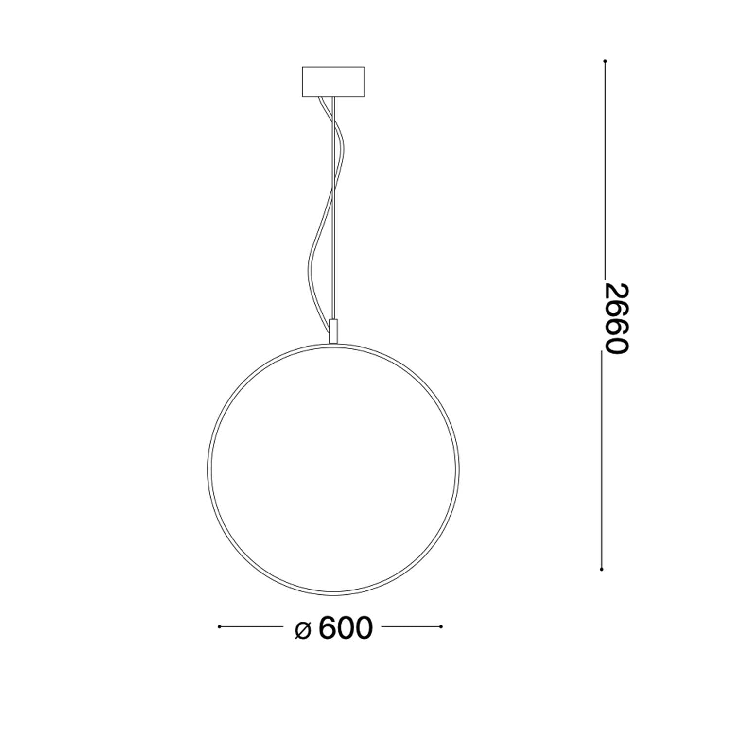 Ideal lux Circus LED round pendant light
