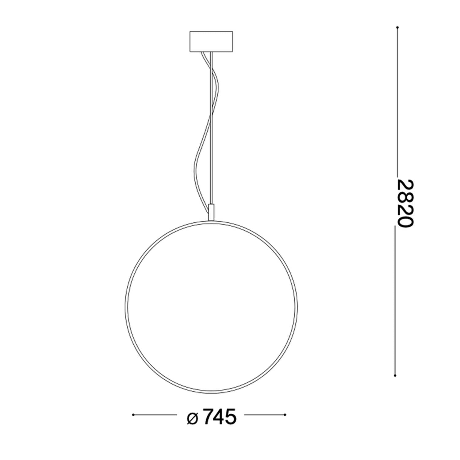 Ideal lux Circus LED round pendant light