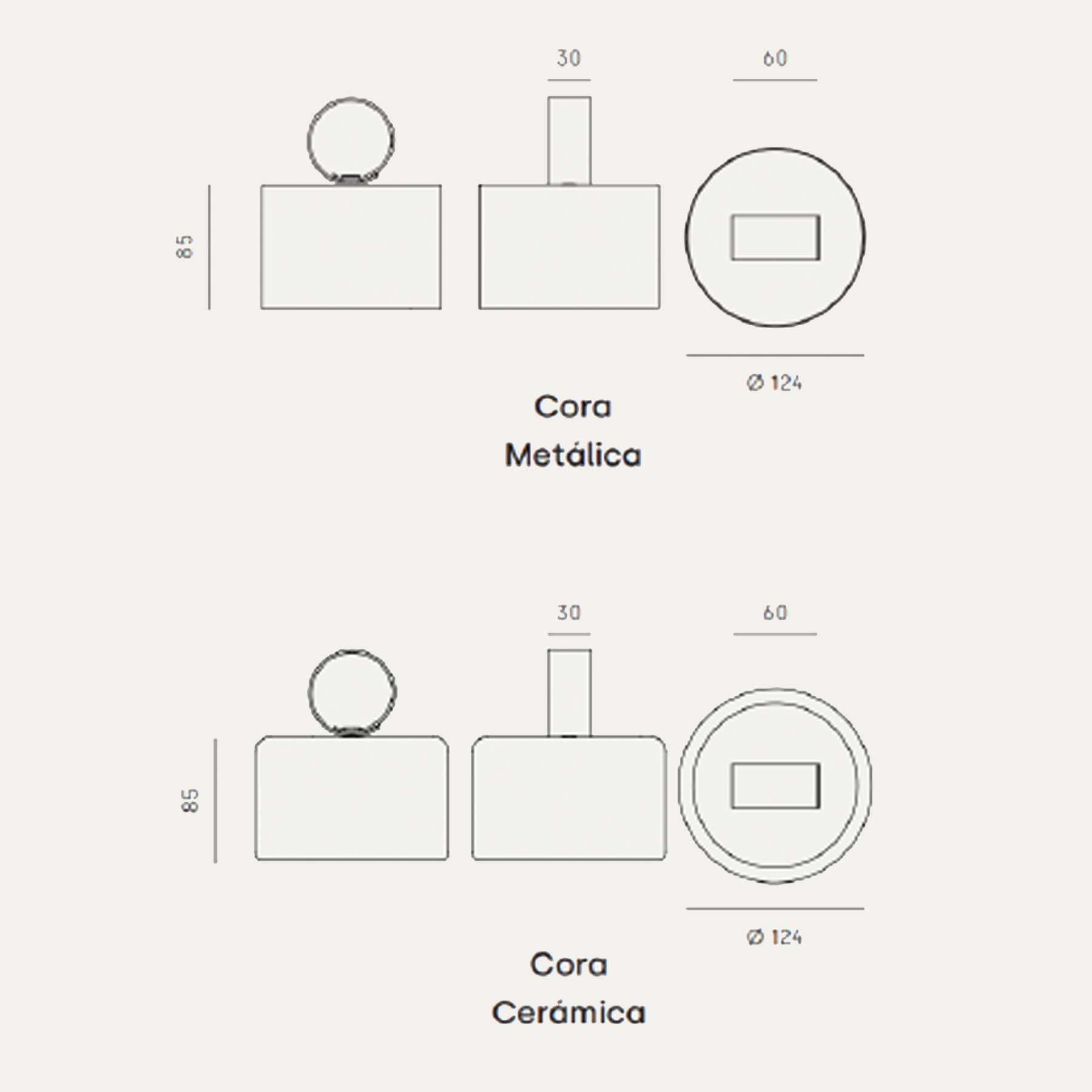 Závesné prenosné svietidlo Aromas Cora LED
