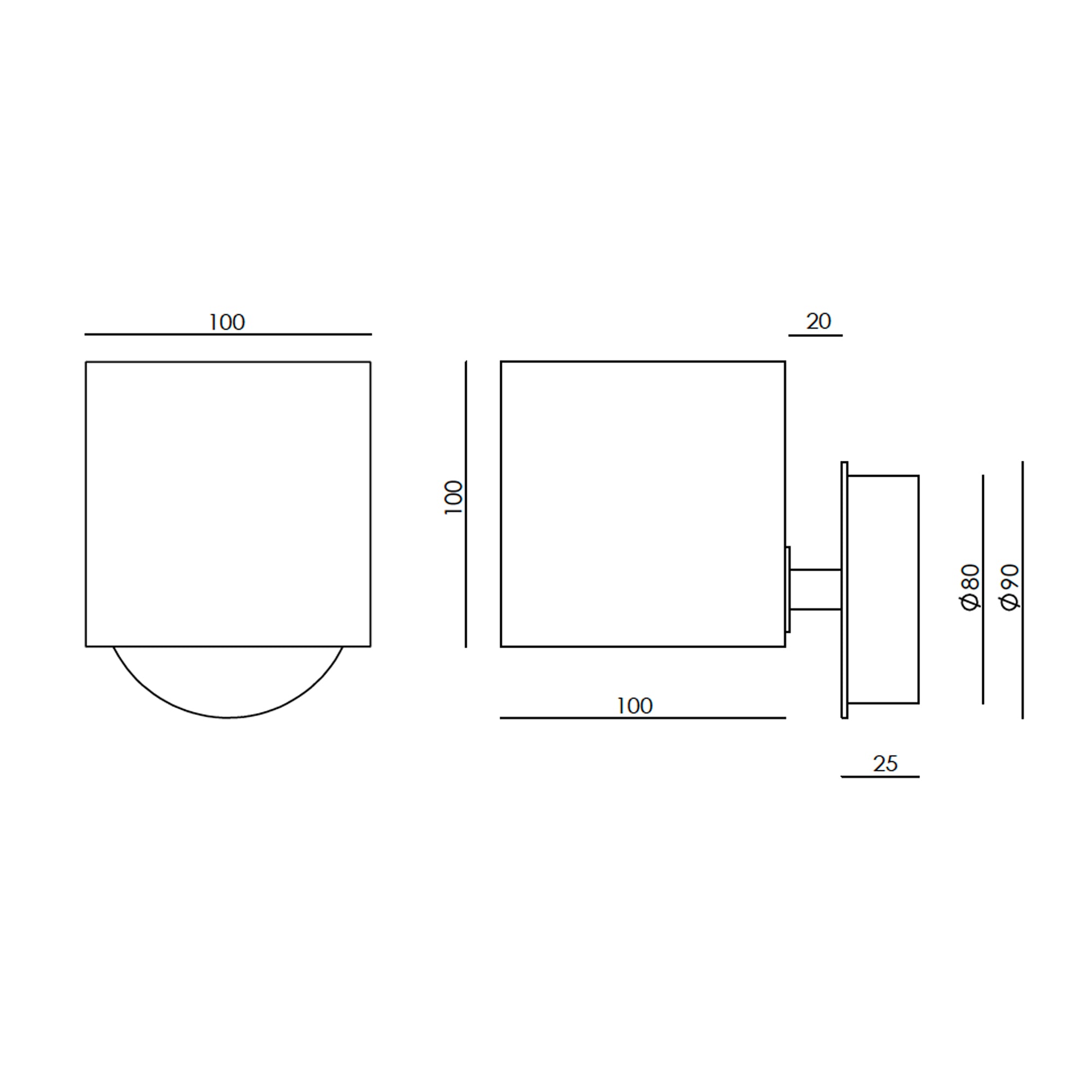 Nástenné svietidlo Aromas Cubic G9 alabaster