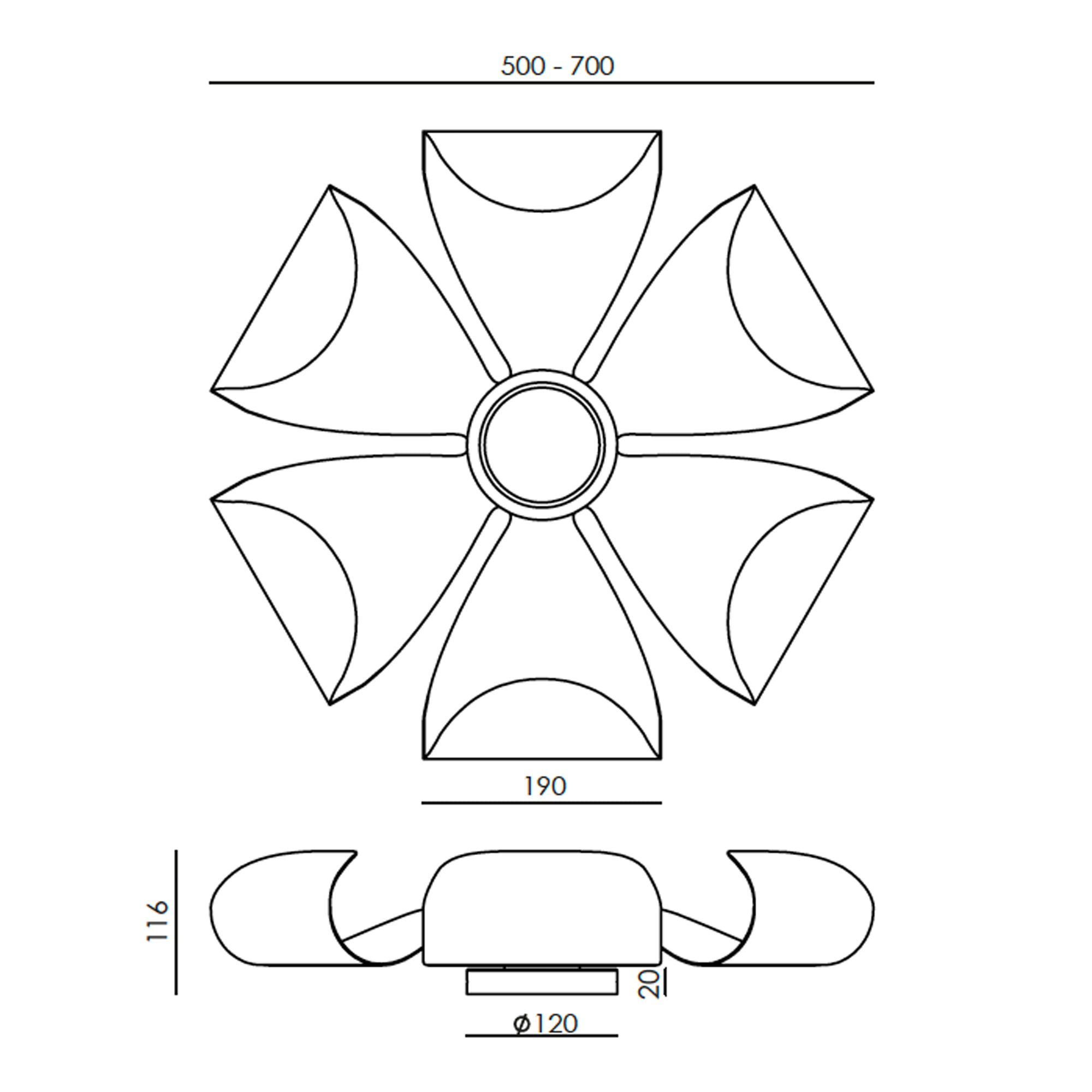 Lampa ścienna Aromas Rita E27