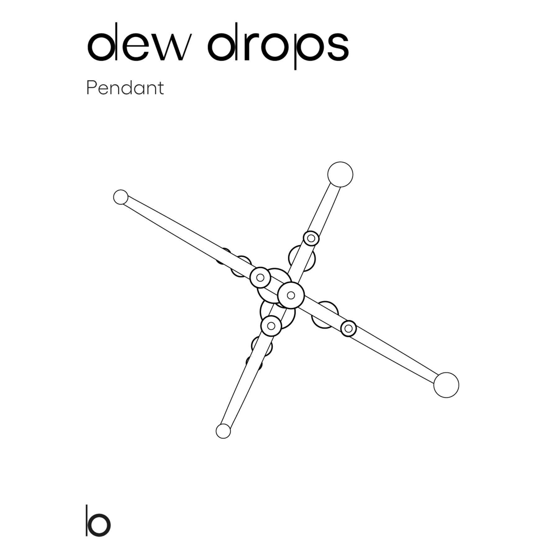 Szklana lampa wisząca LED Bomma Dew Drops
