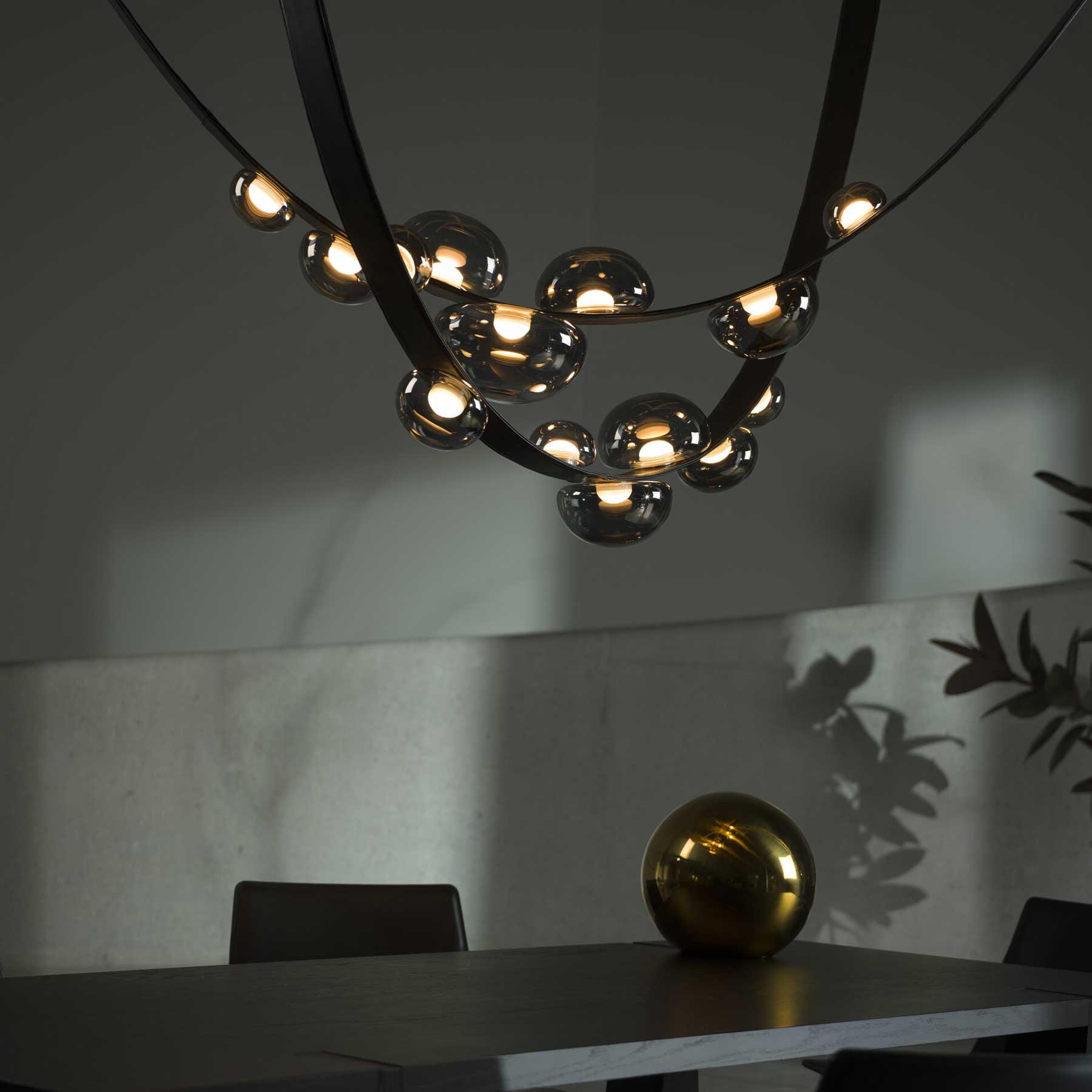 Szklana lampa wisząca LED Bomma Dew Drops