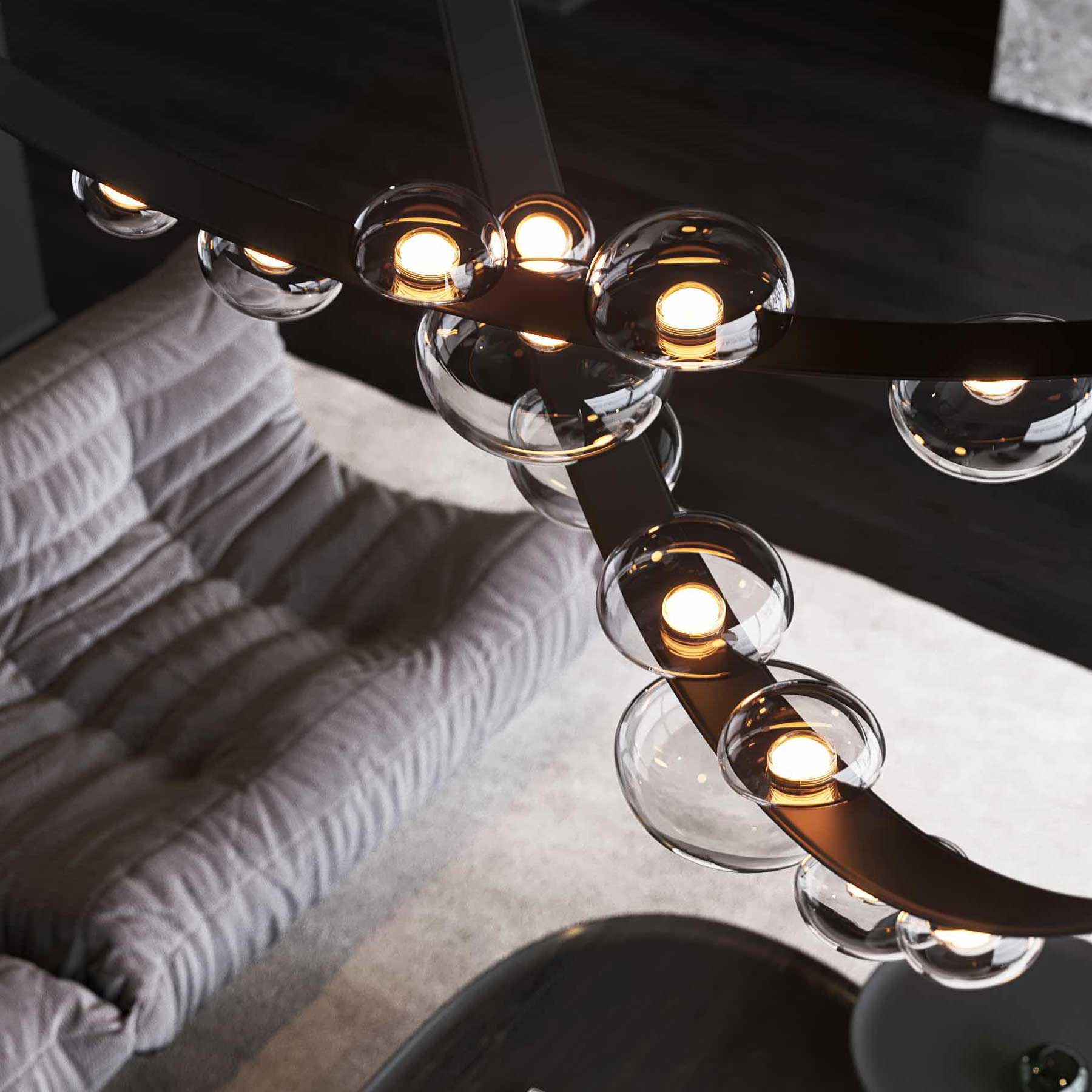 Szklana lampa wisząca LED Bomma Dew Drops