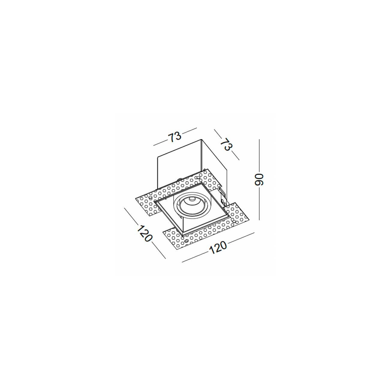Grille Spotlight Trimless LED recessed light