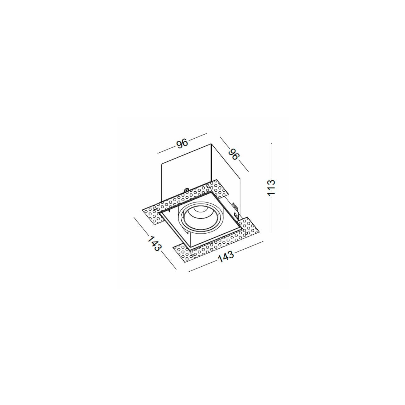 Grille Spotlight Trimless LED recessed light