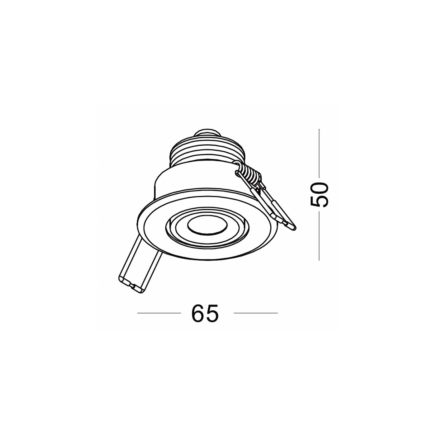 Mini Spotlight LED recessed exterior light IP65 tilt