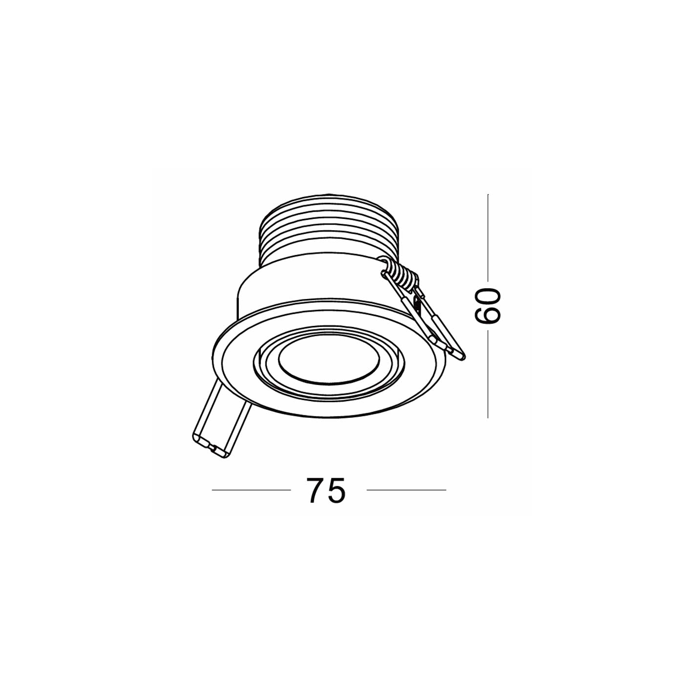 Mini Spotlight LED recessed exterior light IP65 tilt