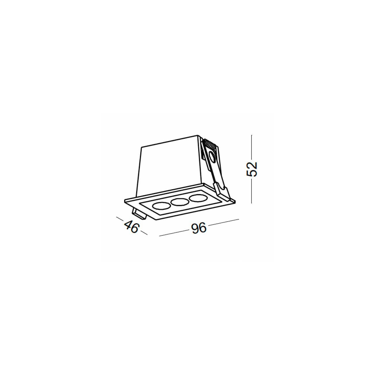 Spotlight Deep LED rechteckige