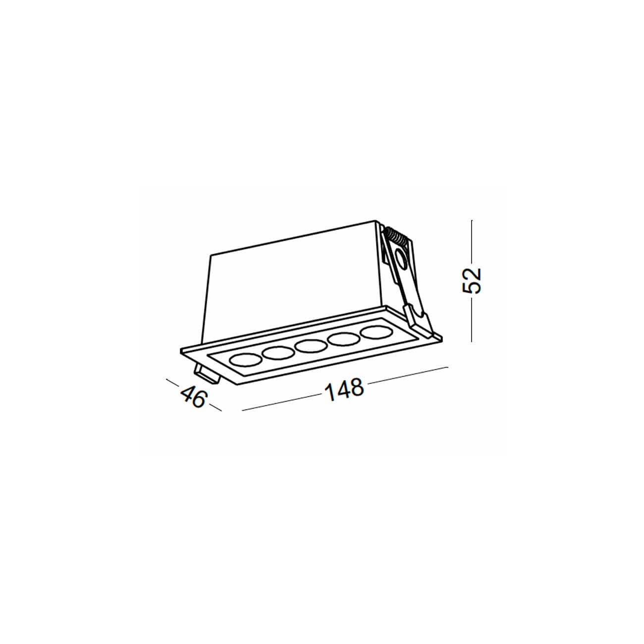 Spotlight Deep LED rechteckige
