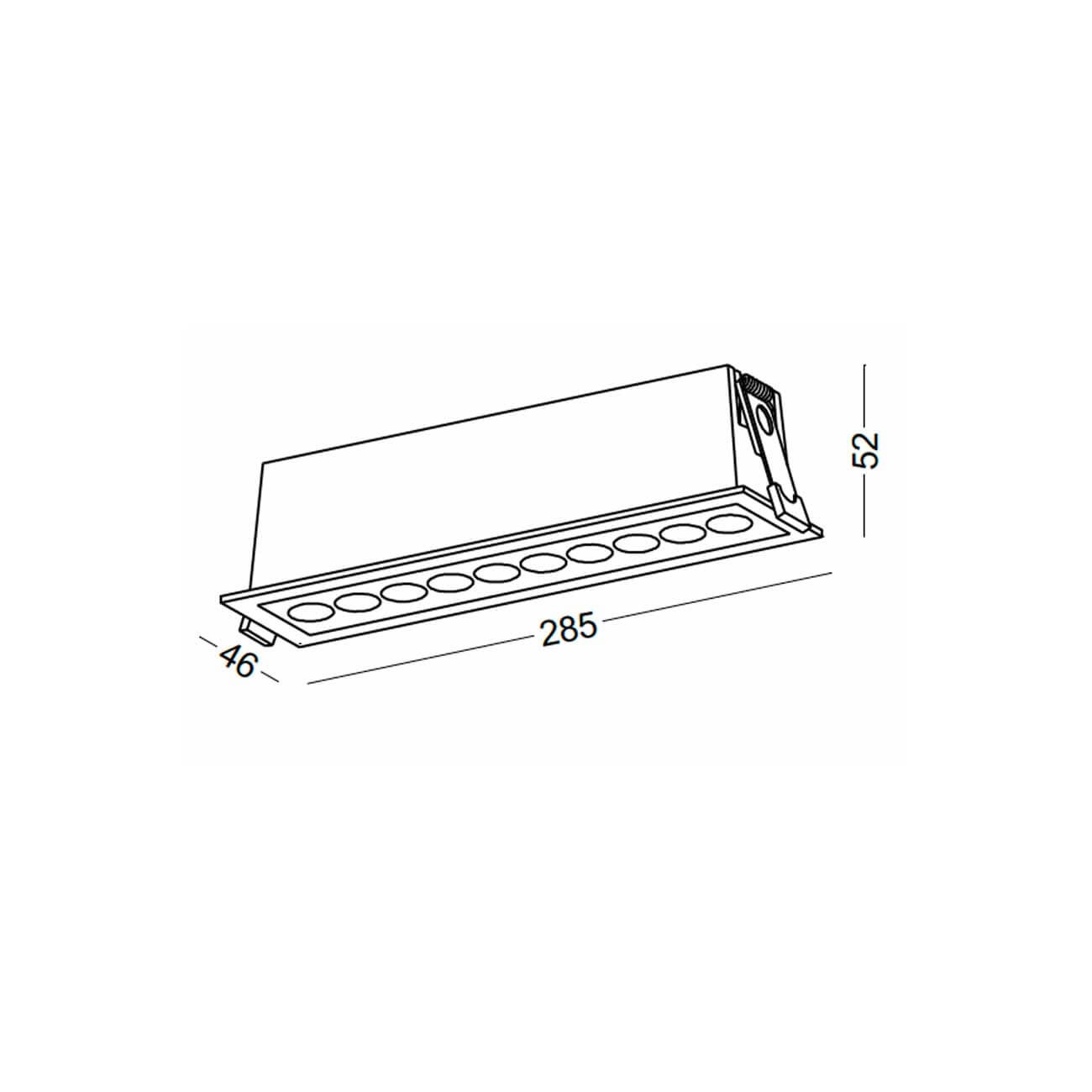 Spotlight Deep LED rechteckige