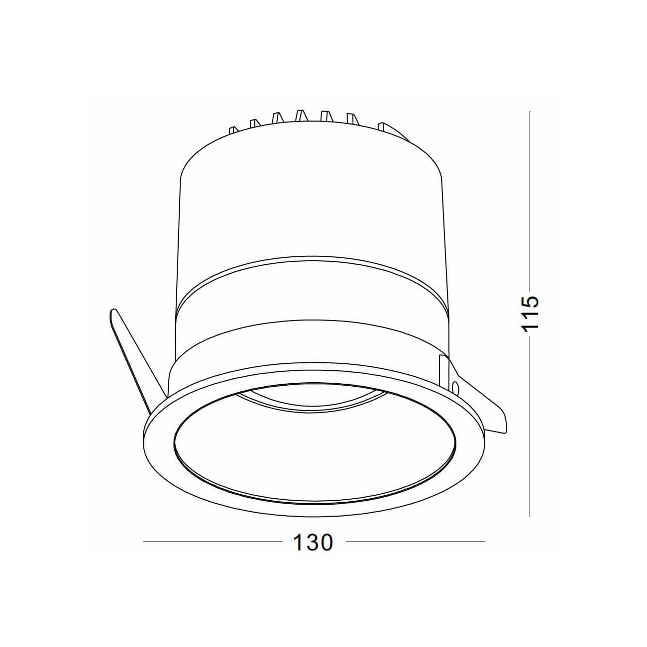 Spotlight rund Ra90