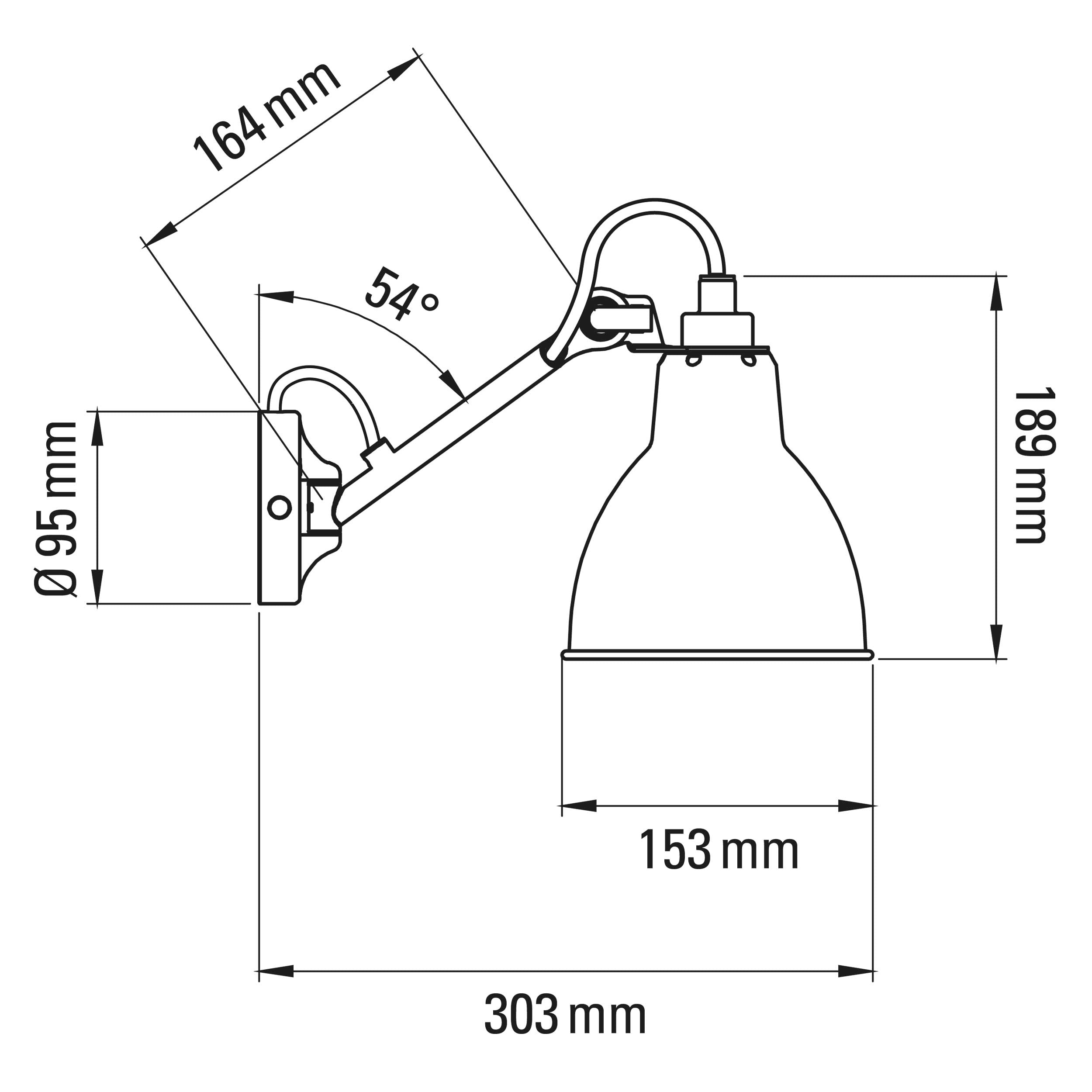 DCW éditions Lampe Gras N°104 E27 svítidlo k posteli