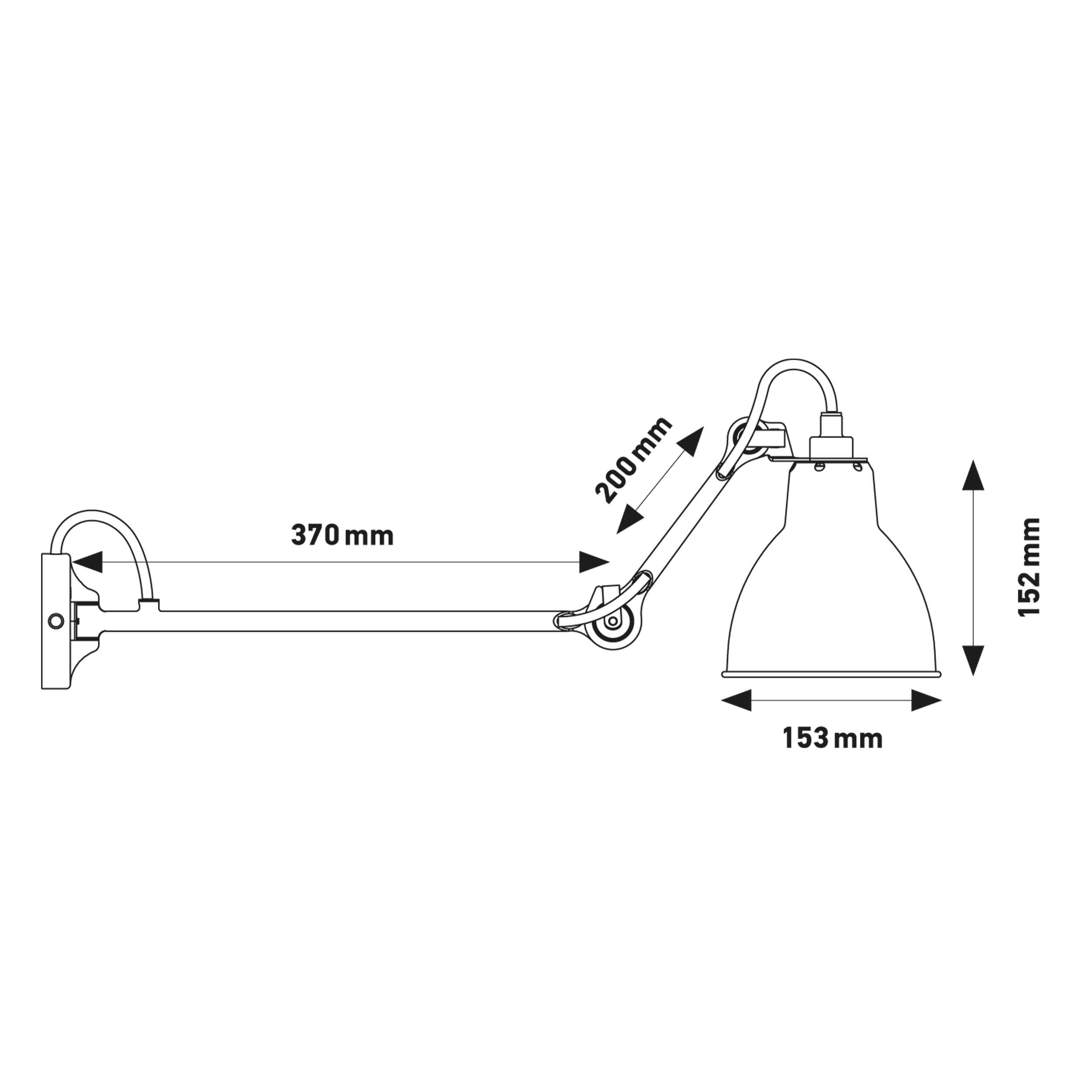 DCW éditions Lampe Gras N°204 L40 E27 nástěnné svítidlo