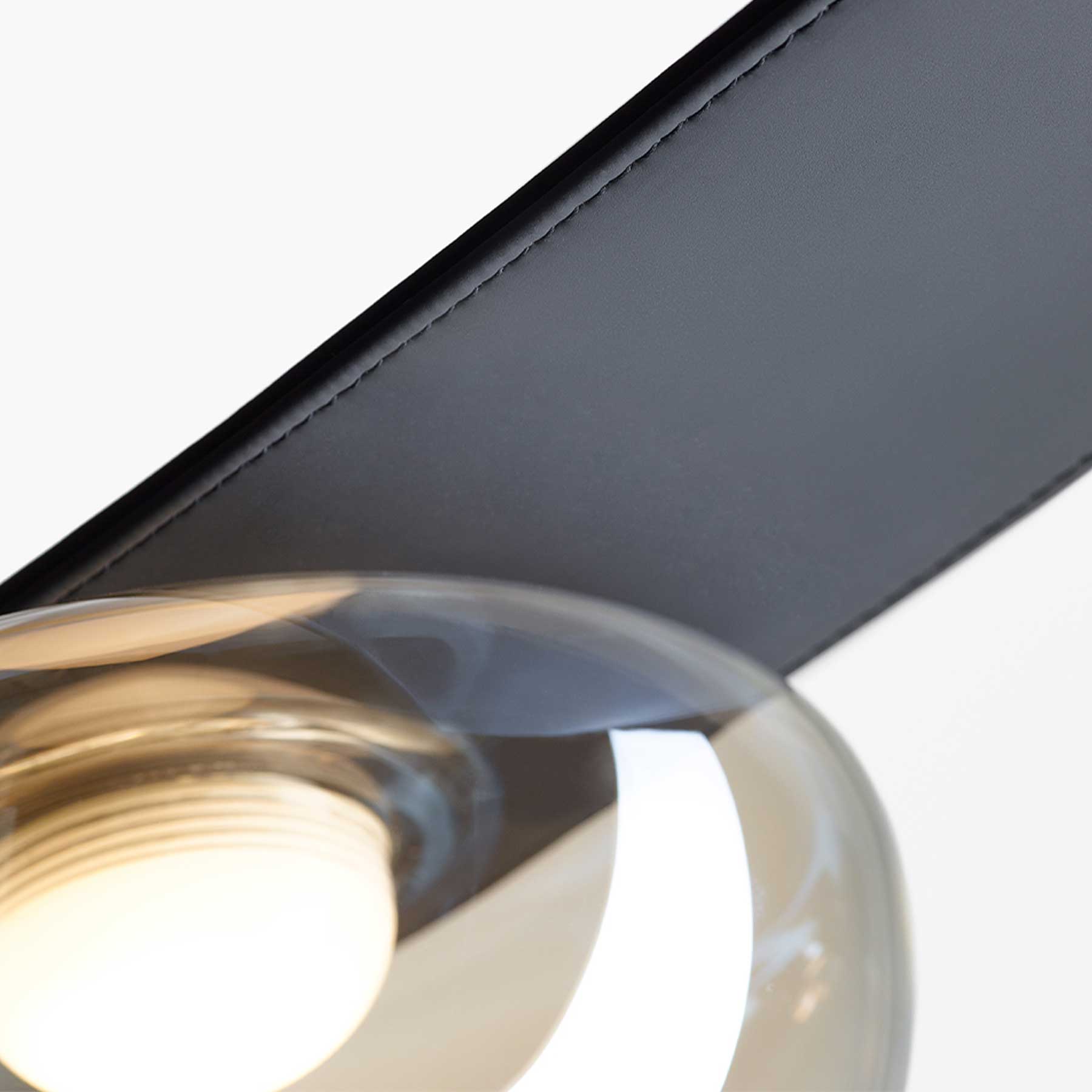 Bomma Dew Drops LED glass floor light in vegan leather
