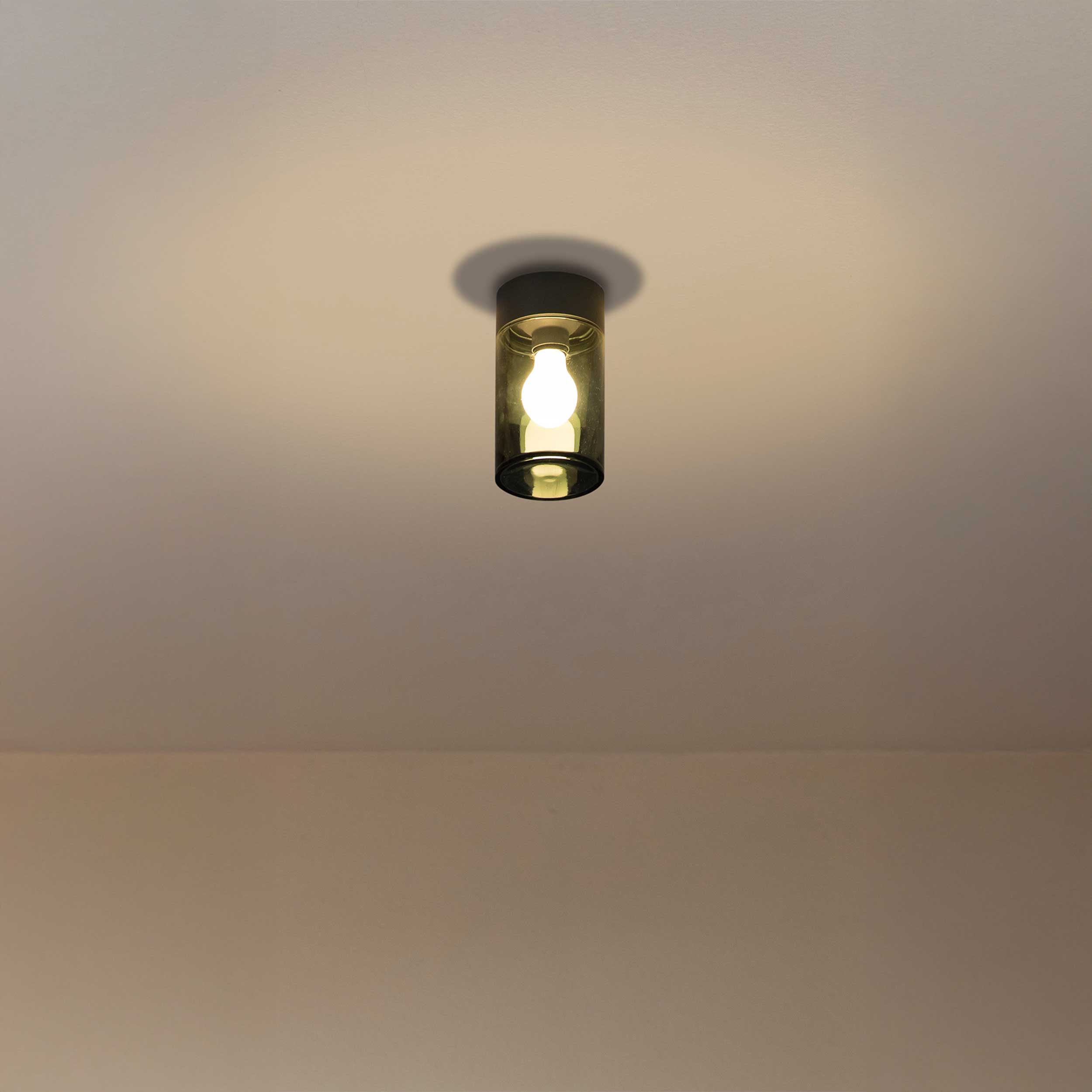 Szklana oprawa sufitowa Faro Brume LED IP44