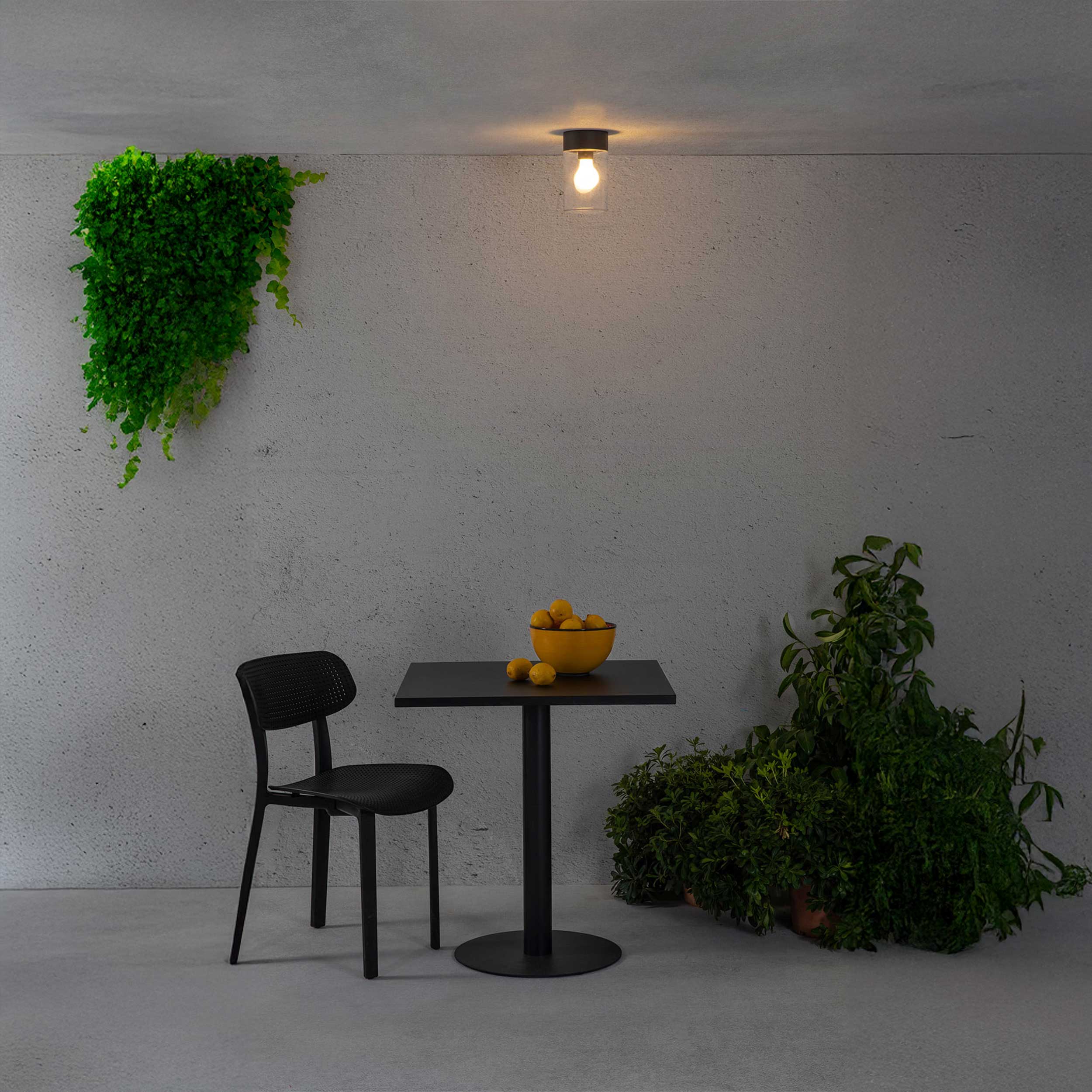 Szklana oprawa sufitowa Faro Brume LED IP44