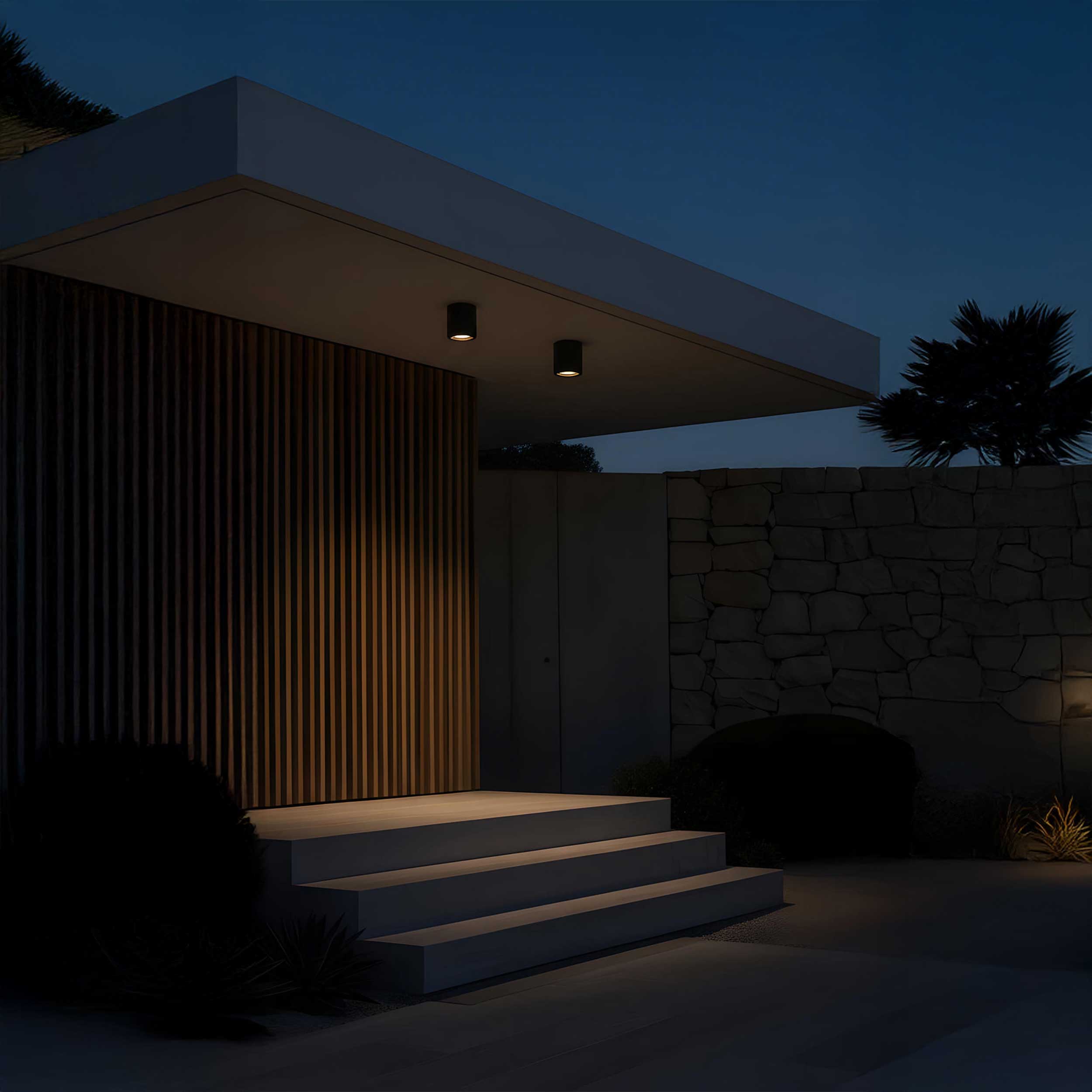 Faro Brume LED glass ceiling light IP44