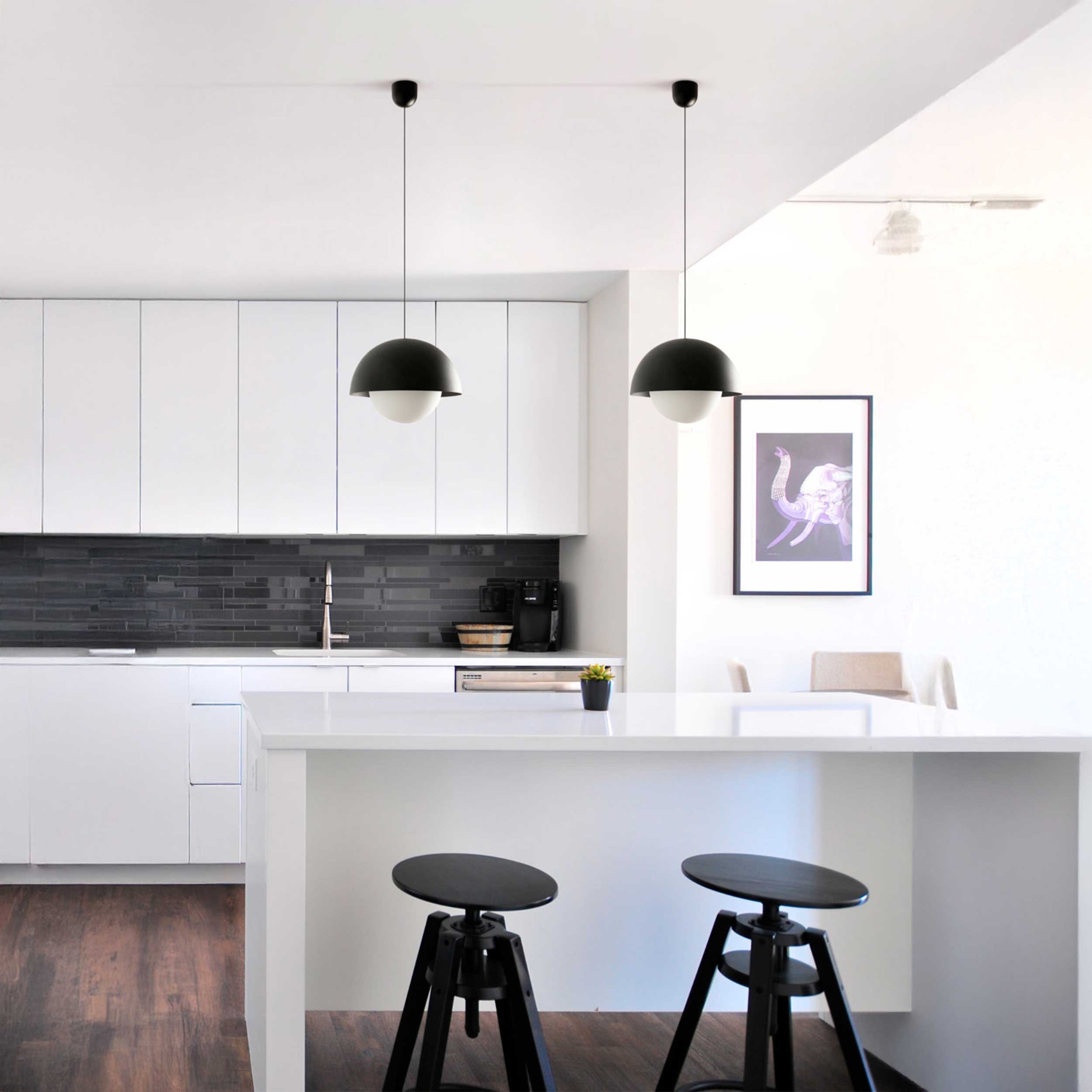 Szklana oprawa sufitowa Faro Brume LED IP44