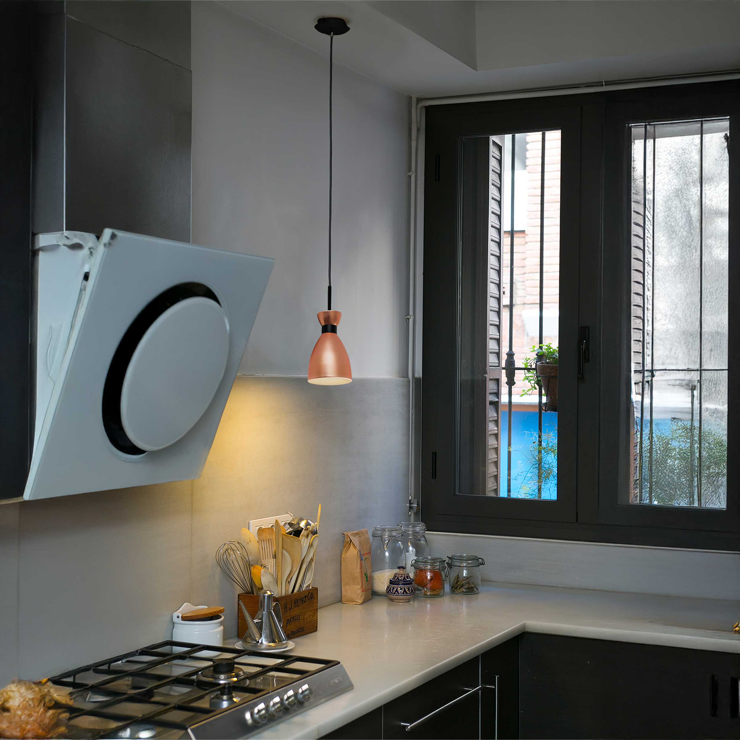 Faro Brume LED glass ceiling light IP44