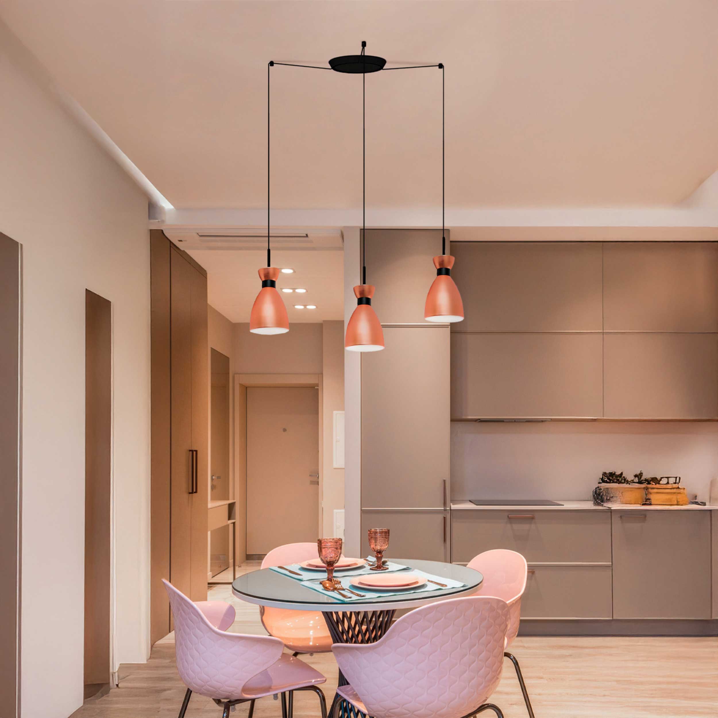 Faro Brume LED glass ceiling light IP44