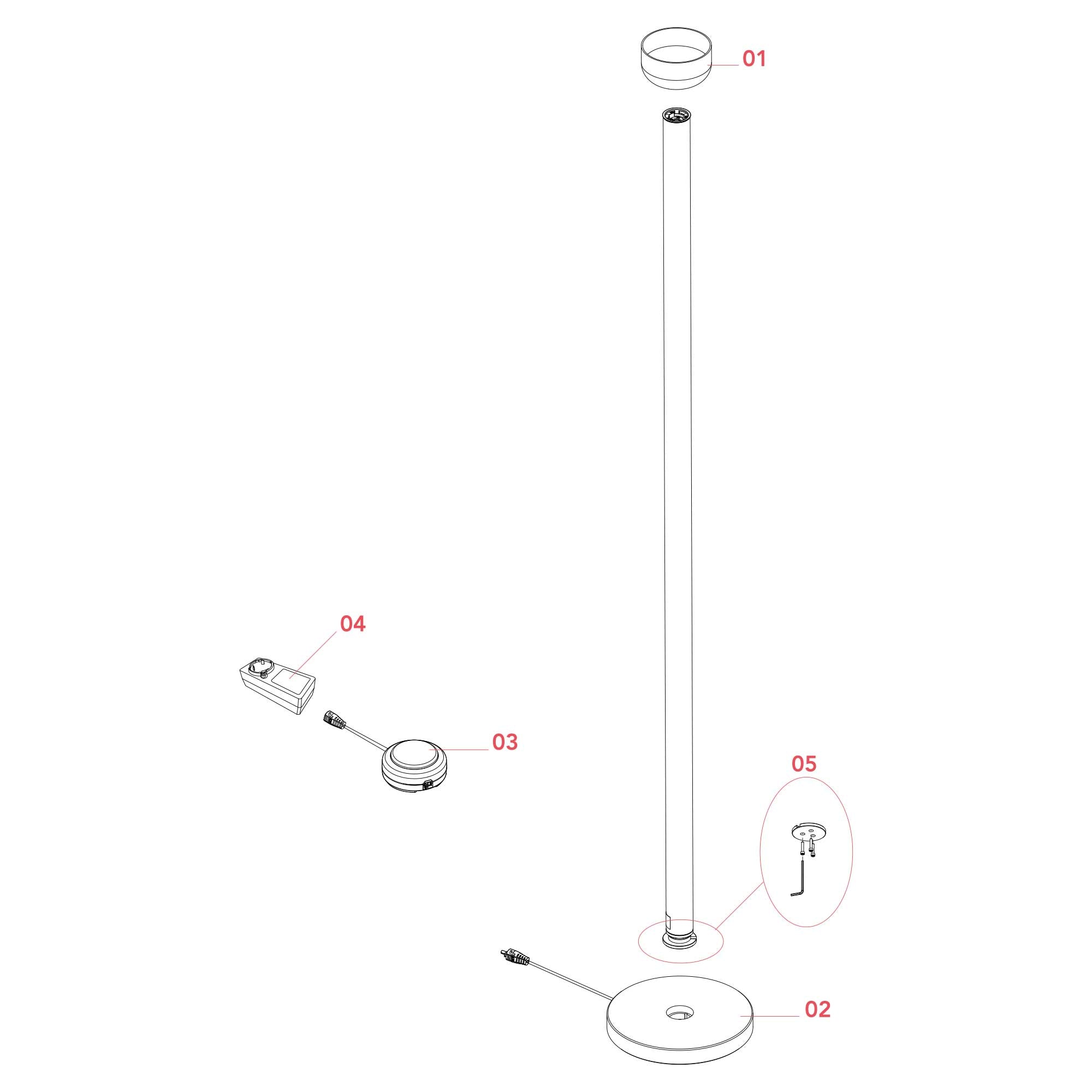 Flos Bellhop LED floor light