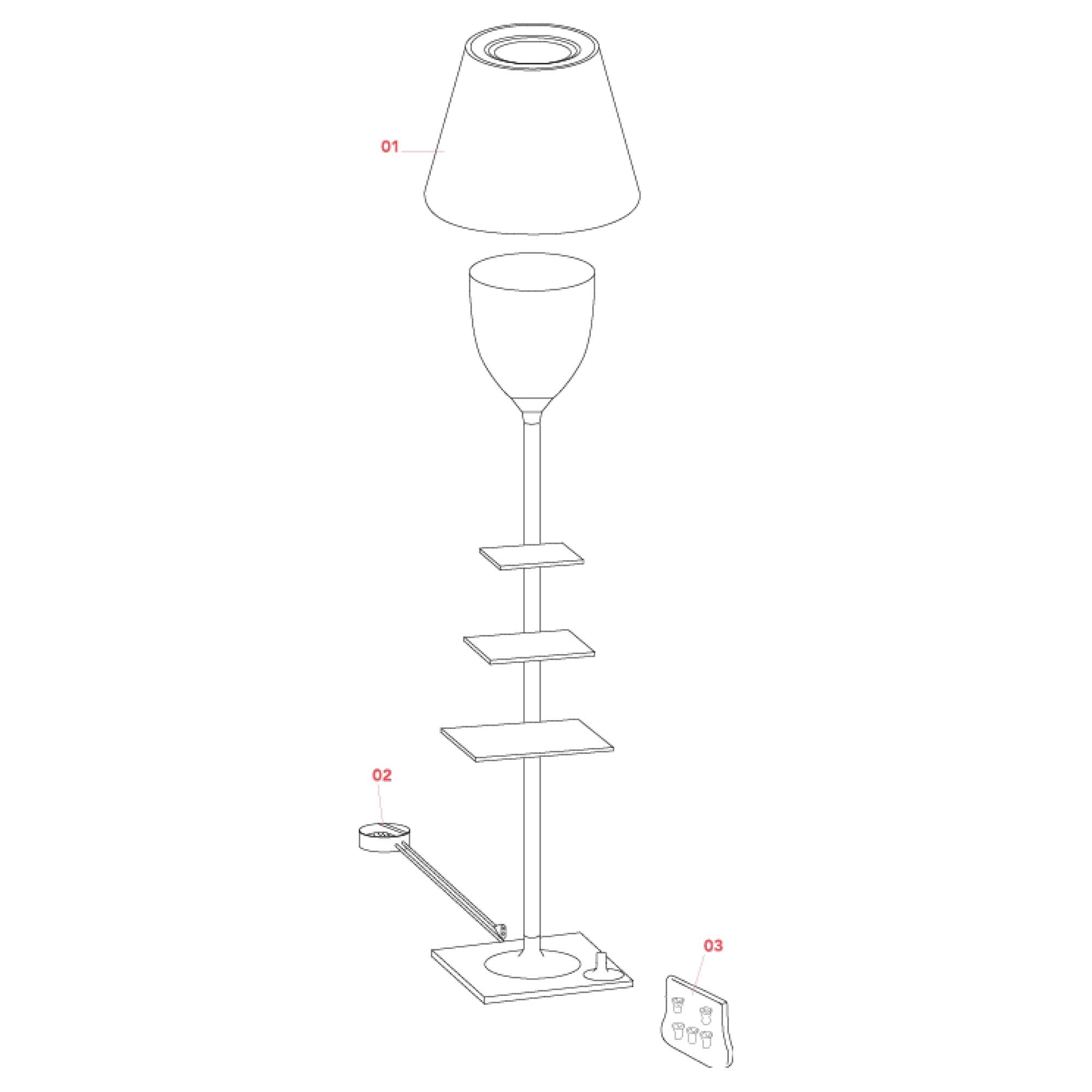 Flos Bibliotheque Nationale E27 floor light