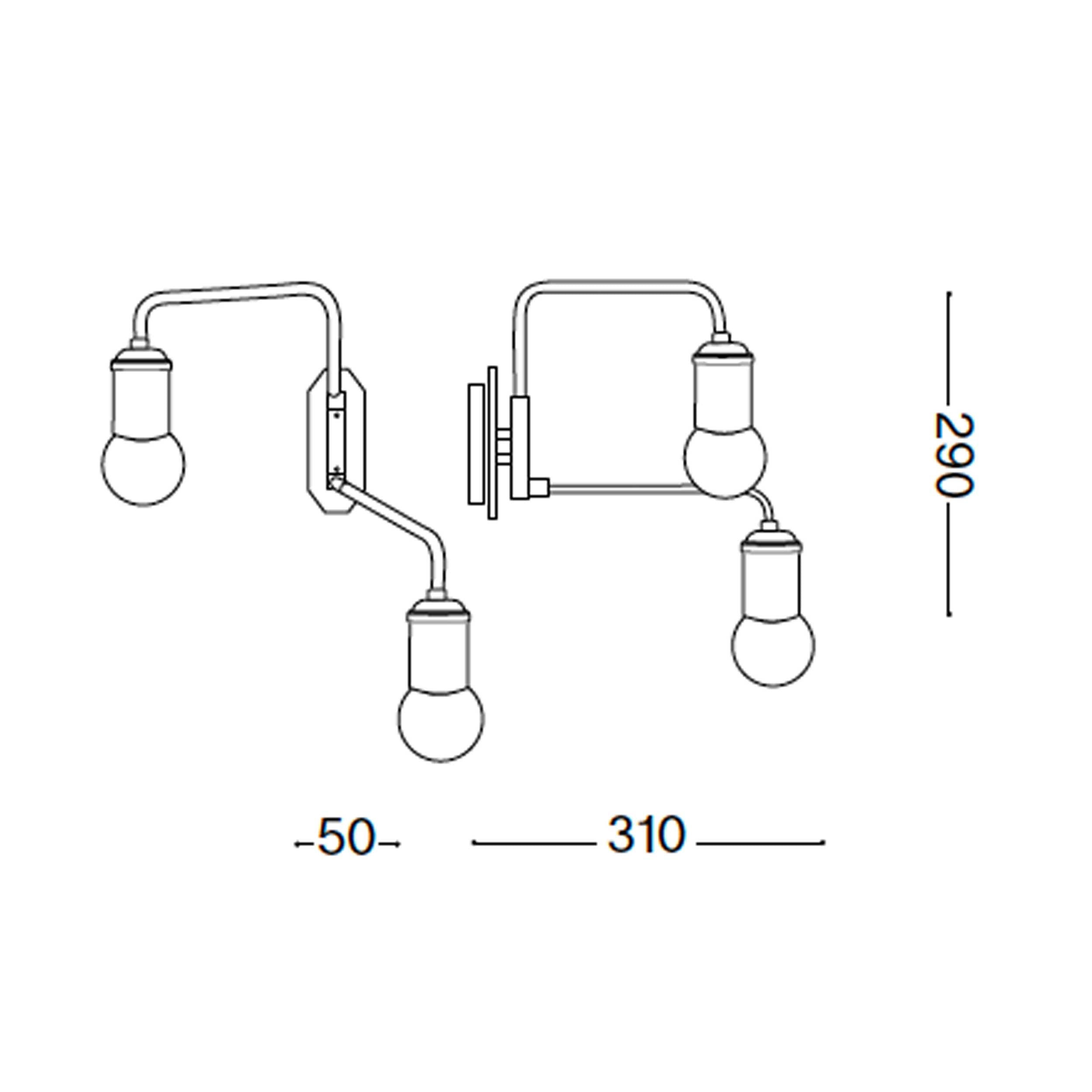 Ideal lux Triumph E27 nástěnné svítidlo