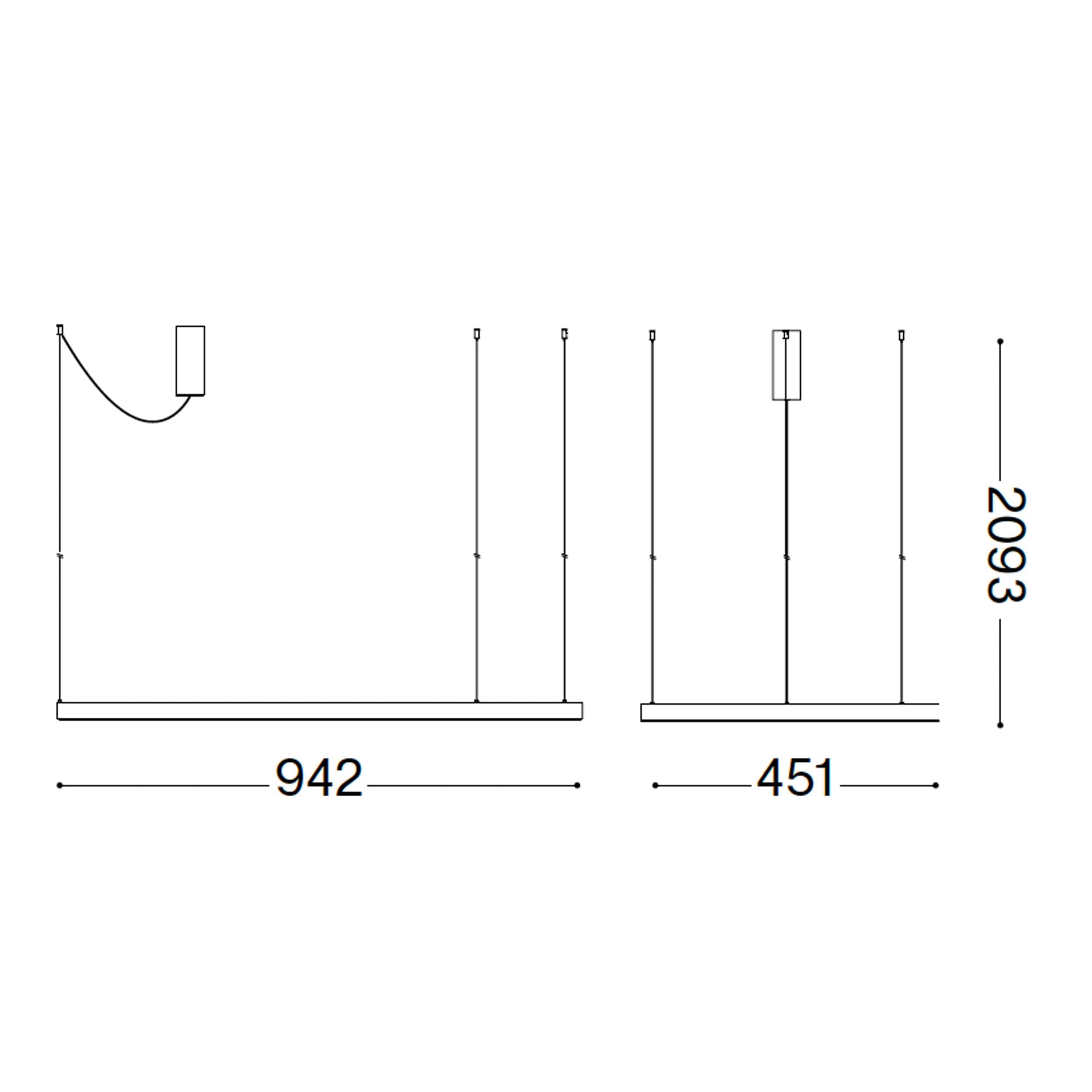 Ideal lux Waves LED závěsné svítidlo