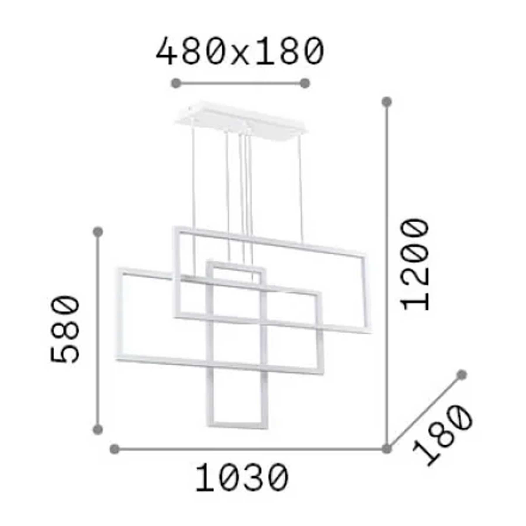 Oprawa wisząca LED Ideal Lux Frame