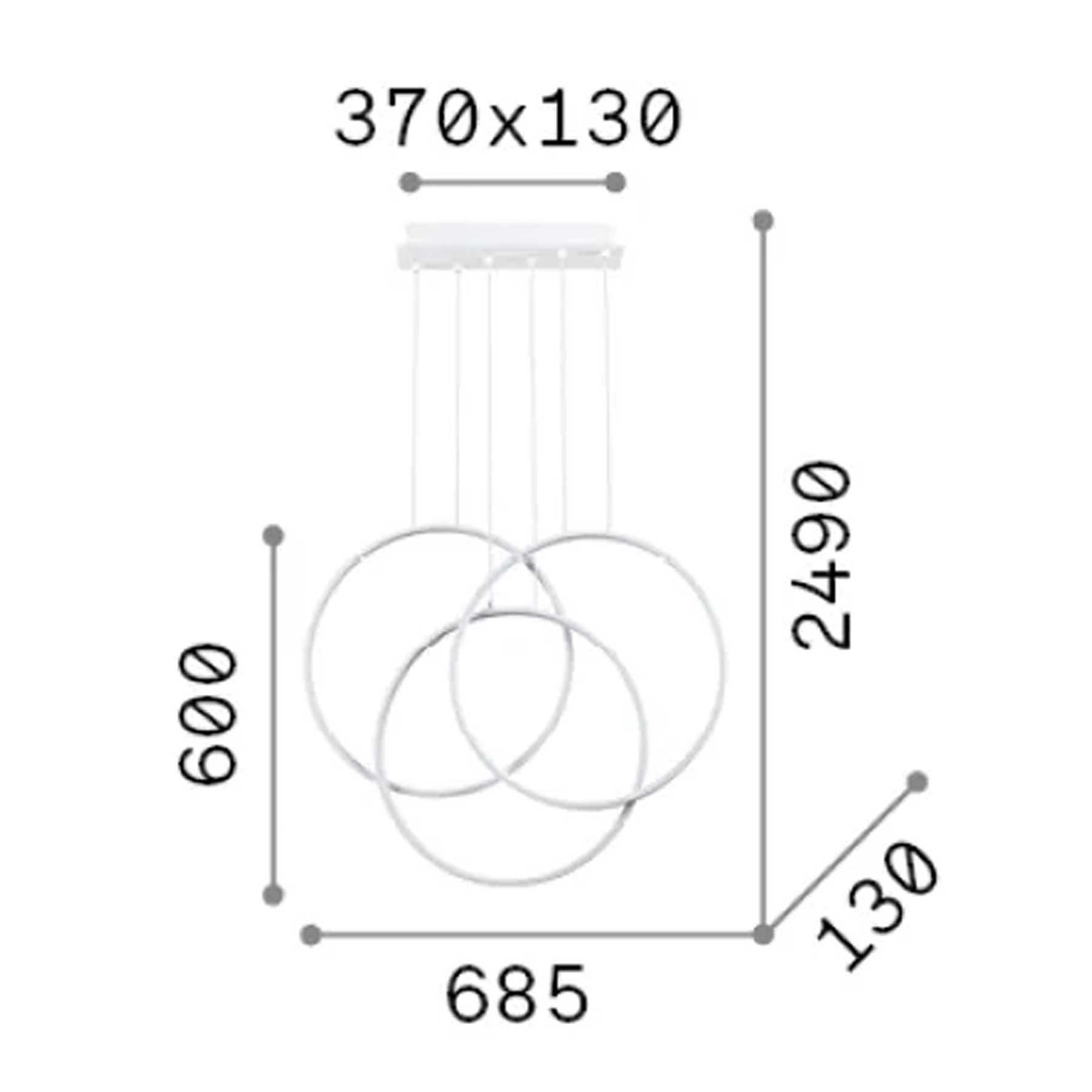 Oprawa wisząca LED Ideal Lux Frame