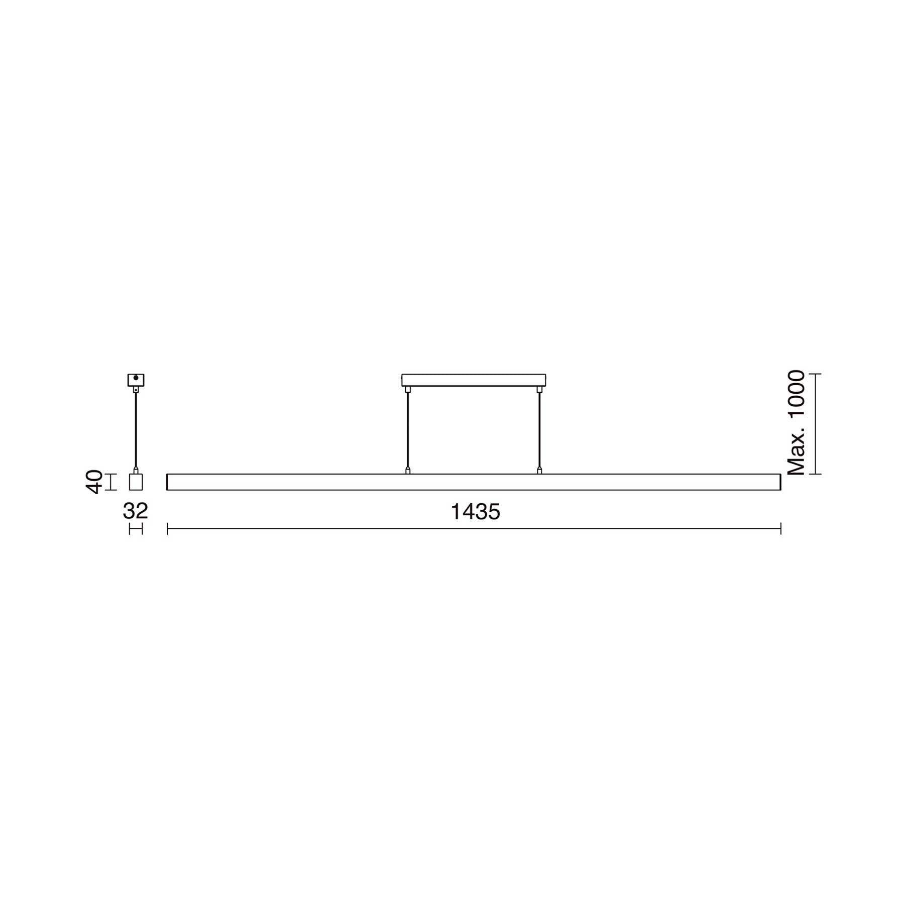 Indeluz Linear LED light Sigma 1500mm