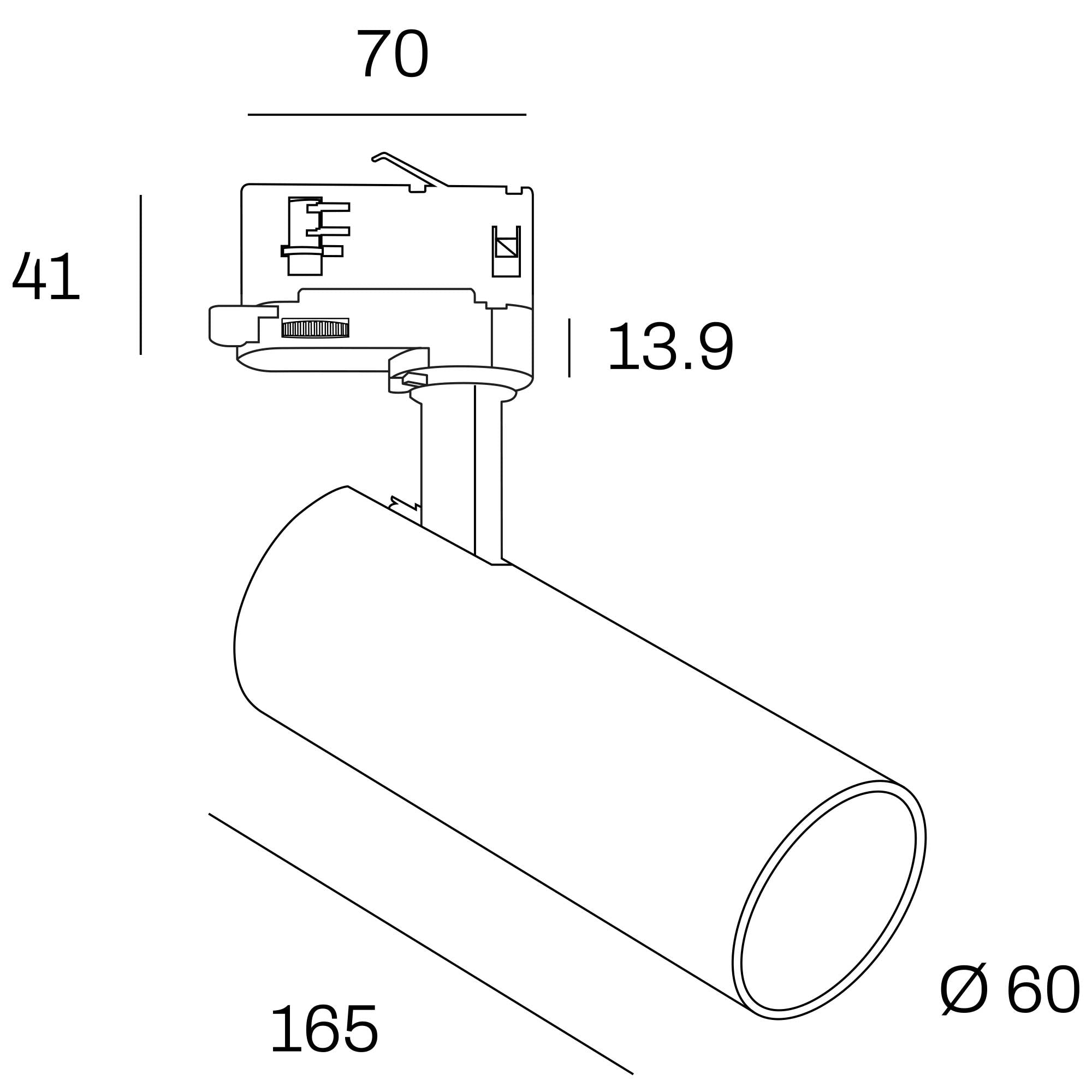 Internova Meteora LED svítidlo pro 3F lištu bílé