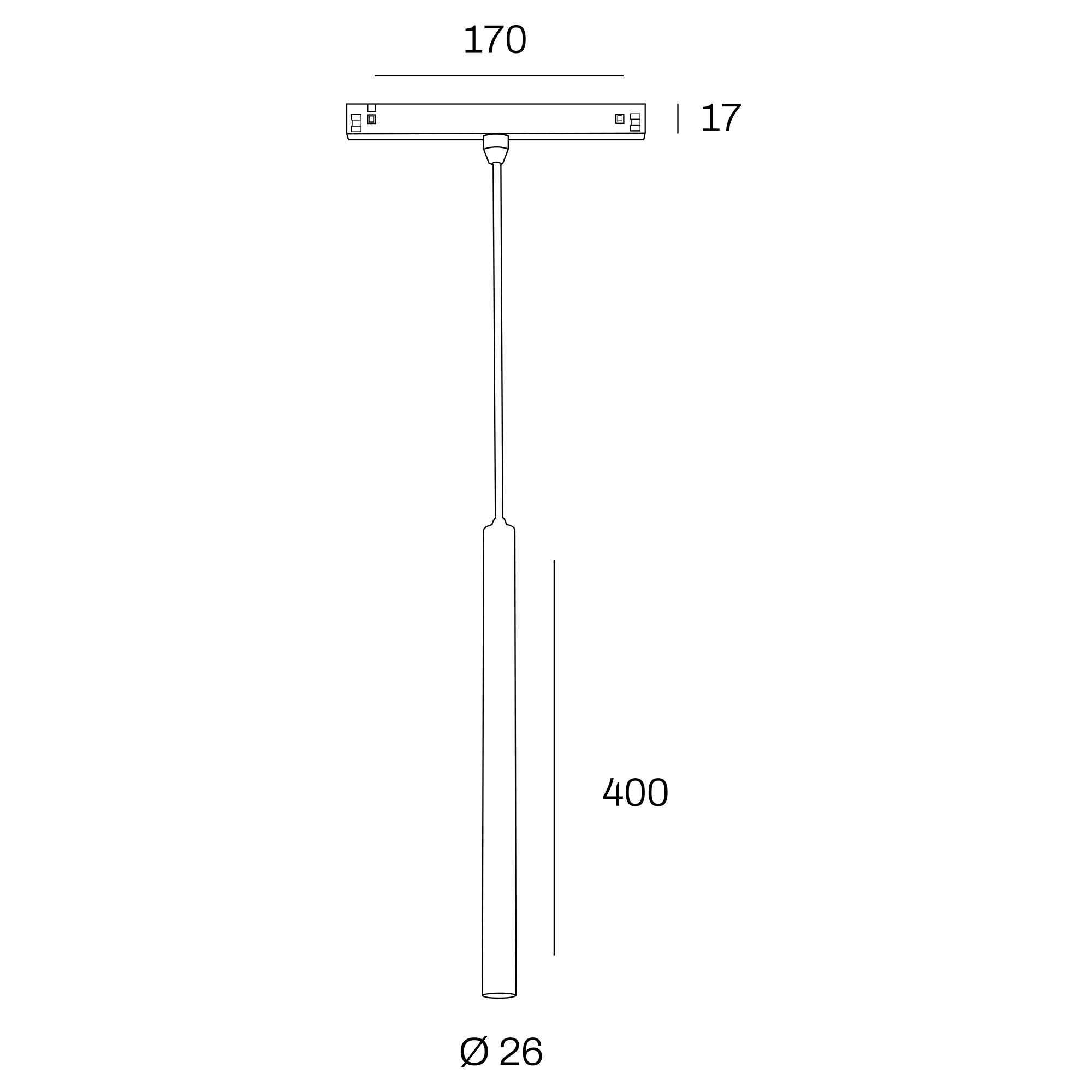 Internova Sottile für 48V Schiene schwarz