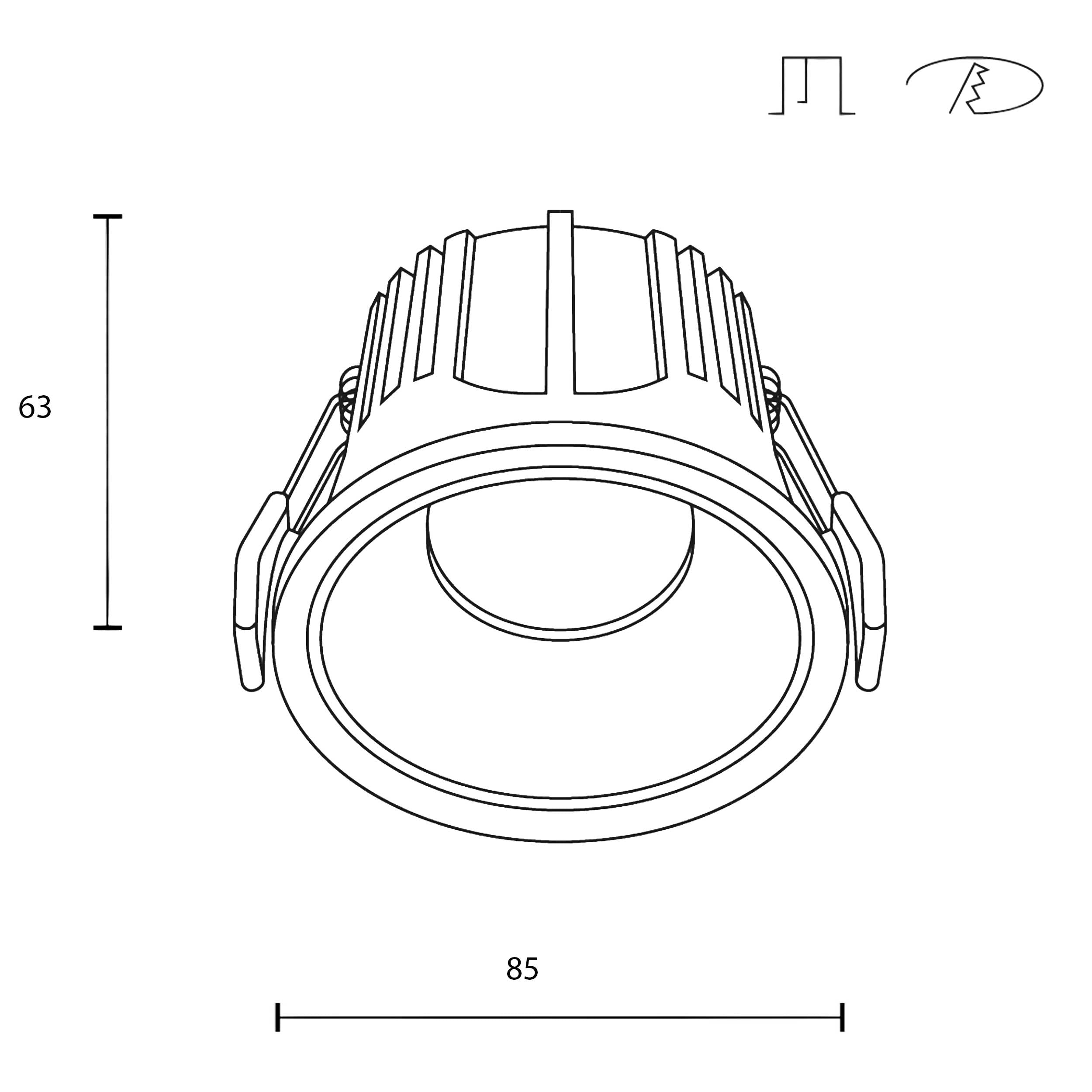 Maytoni downlight Alfa LED 36° zápustné kruhové svítidlo bílé