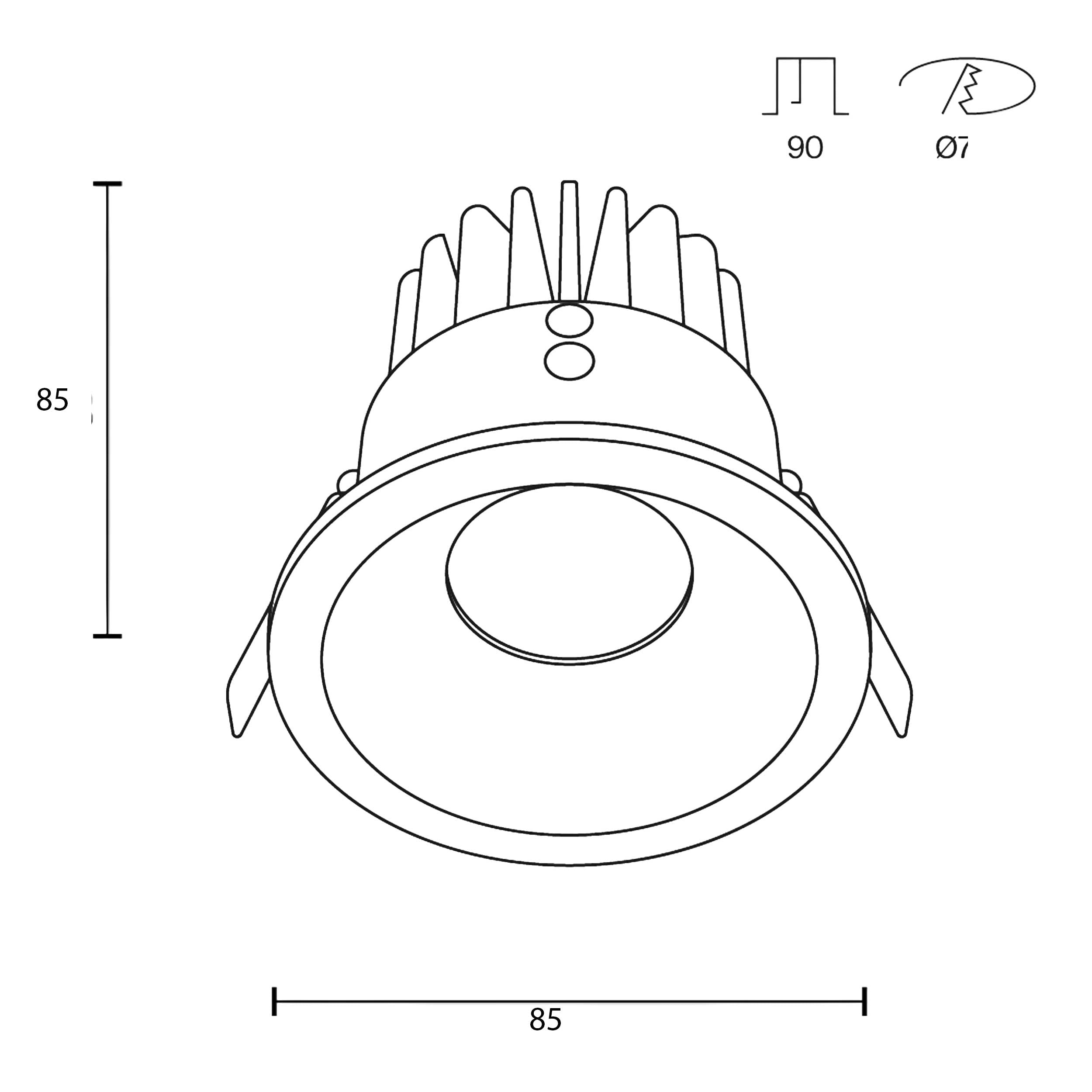 Maytoni downlight Zoom LED 60° zápustné kruhové svítidlo bílé