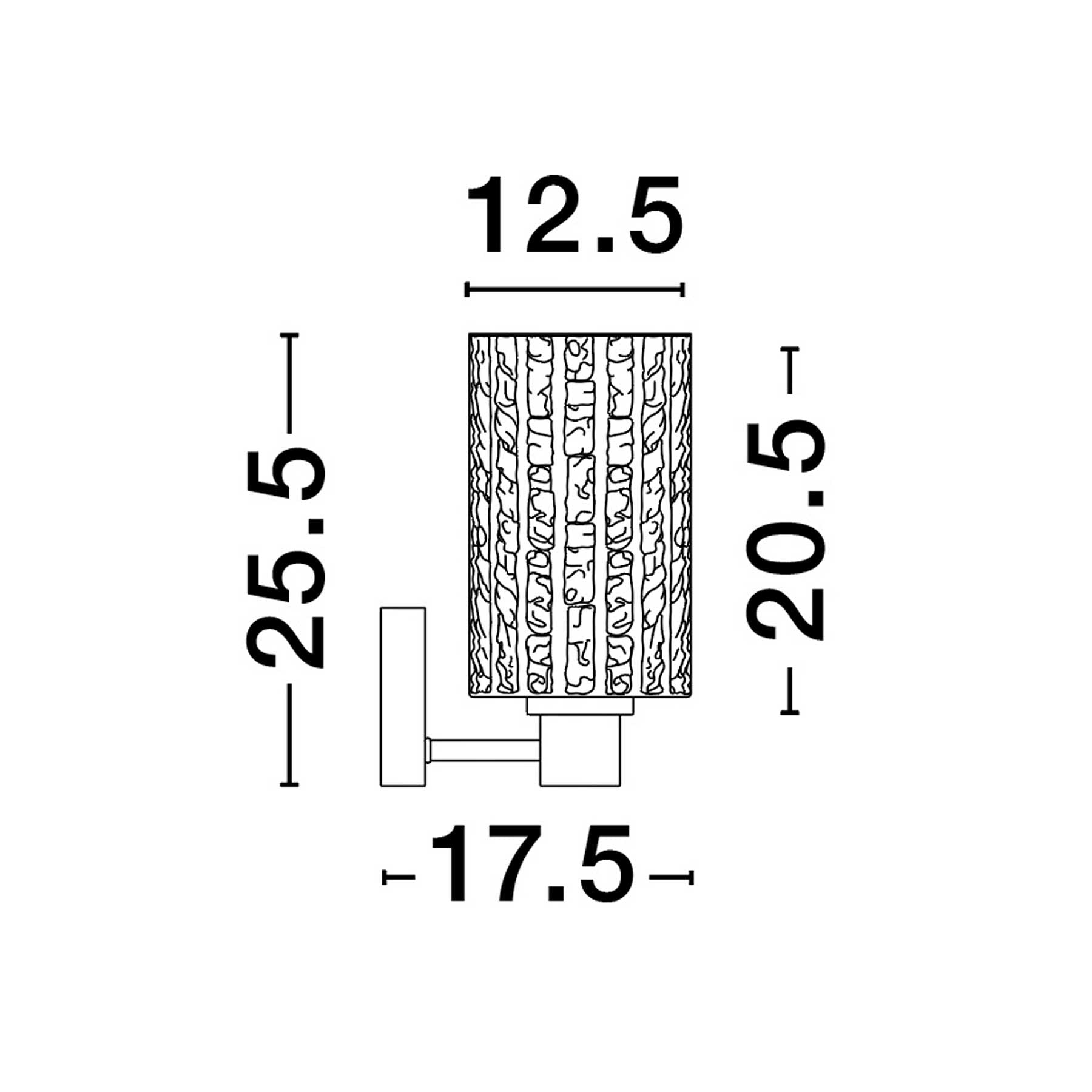 Szklany kinkiet Nova Luce Certa E27