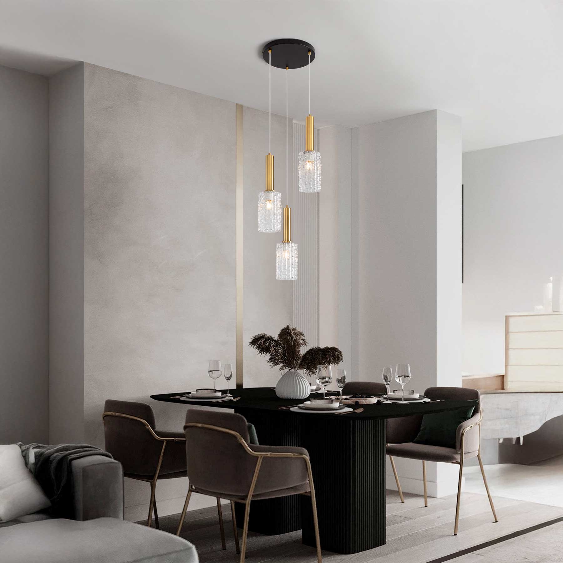 Szklana oprawa wisząca Nova Luce Certa E27