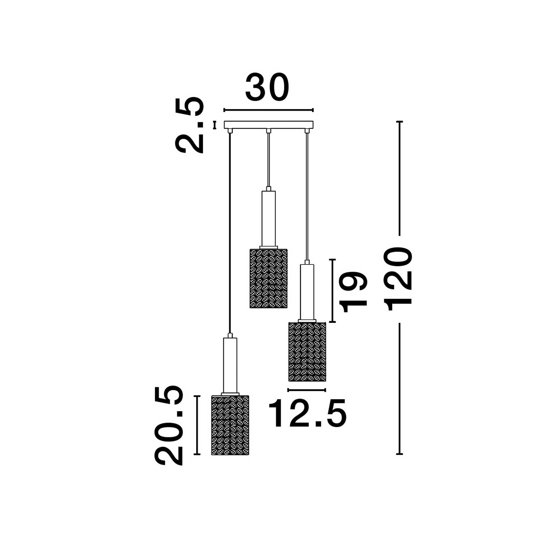 Szklana oprawa wisząca Nova Luce Certa E27