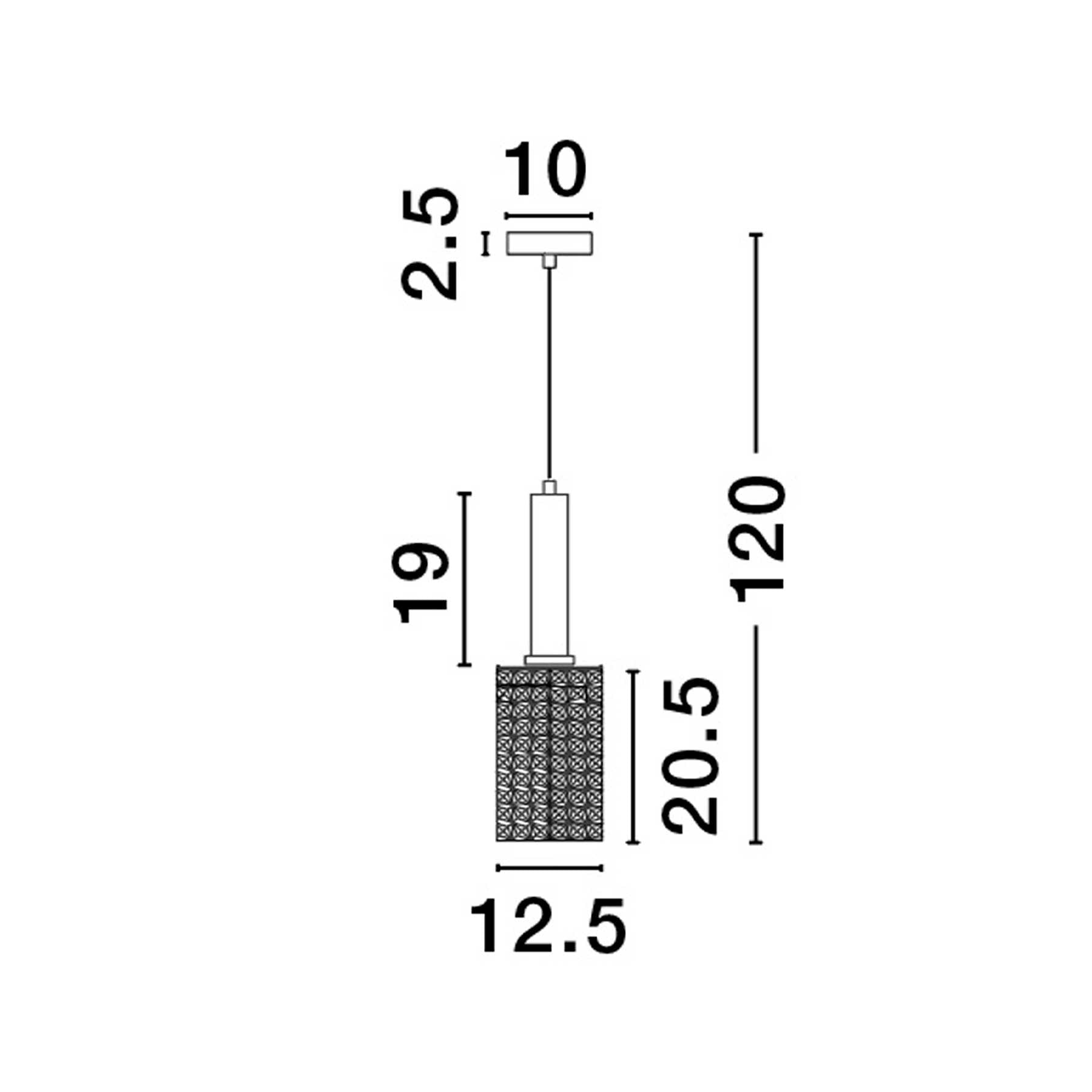 Szklana oprawa wisząca Nova Luce Certa E27