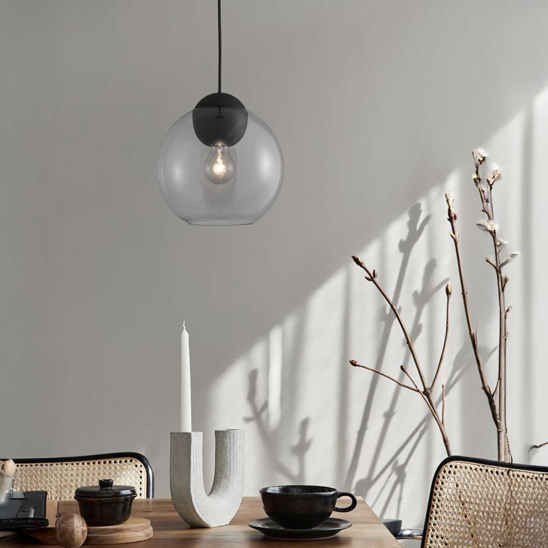 Szklana oprawa wisząca Nova Luce Midori E27