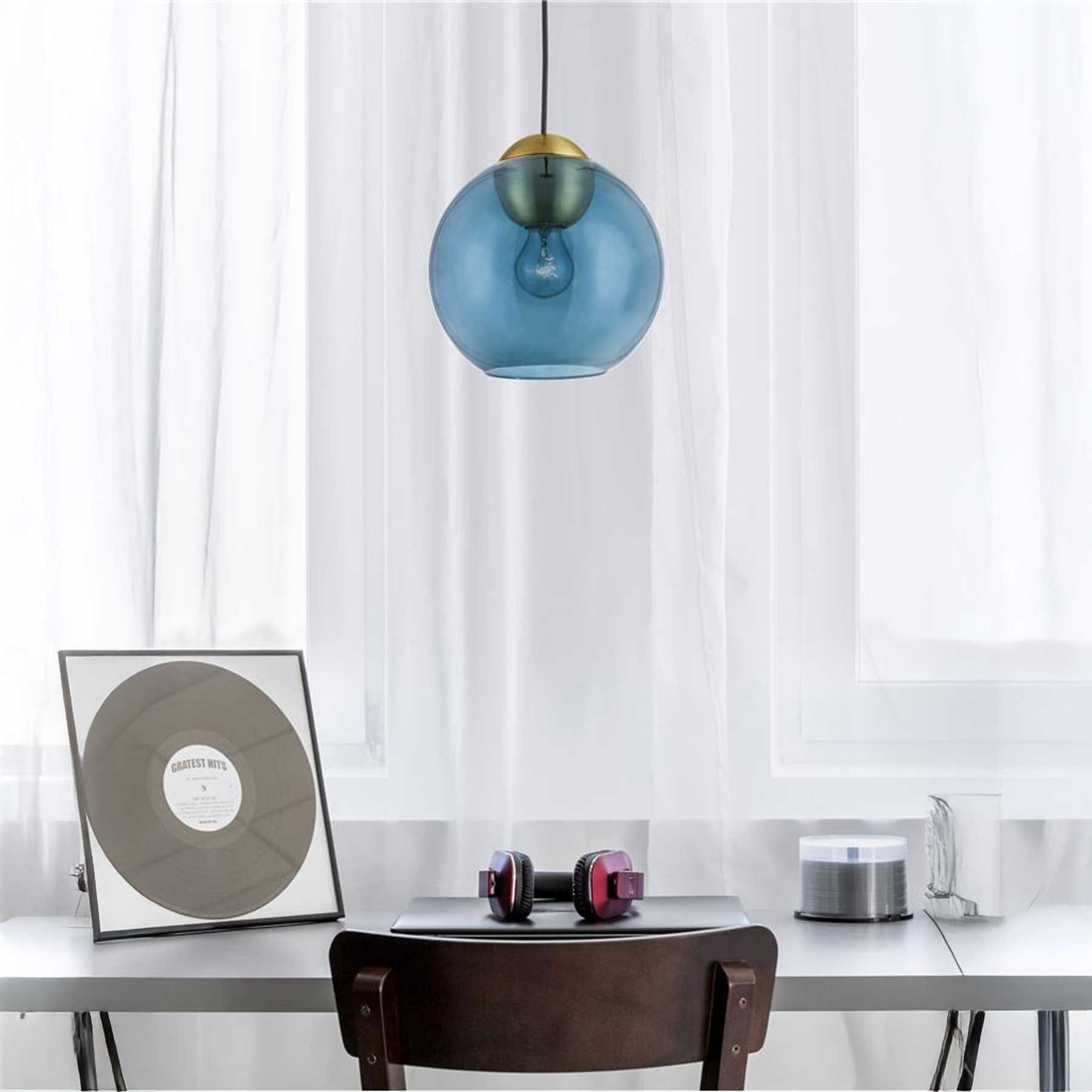 Szklana oprawa wisząca Nova Luce Midori E27