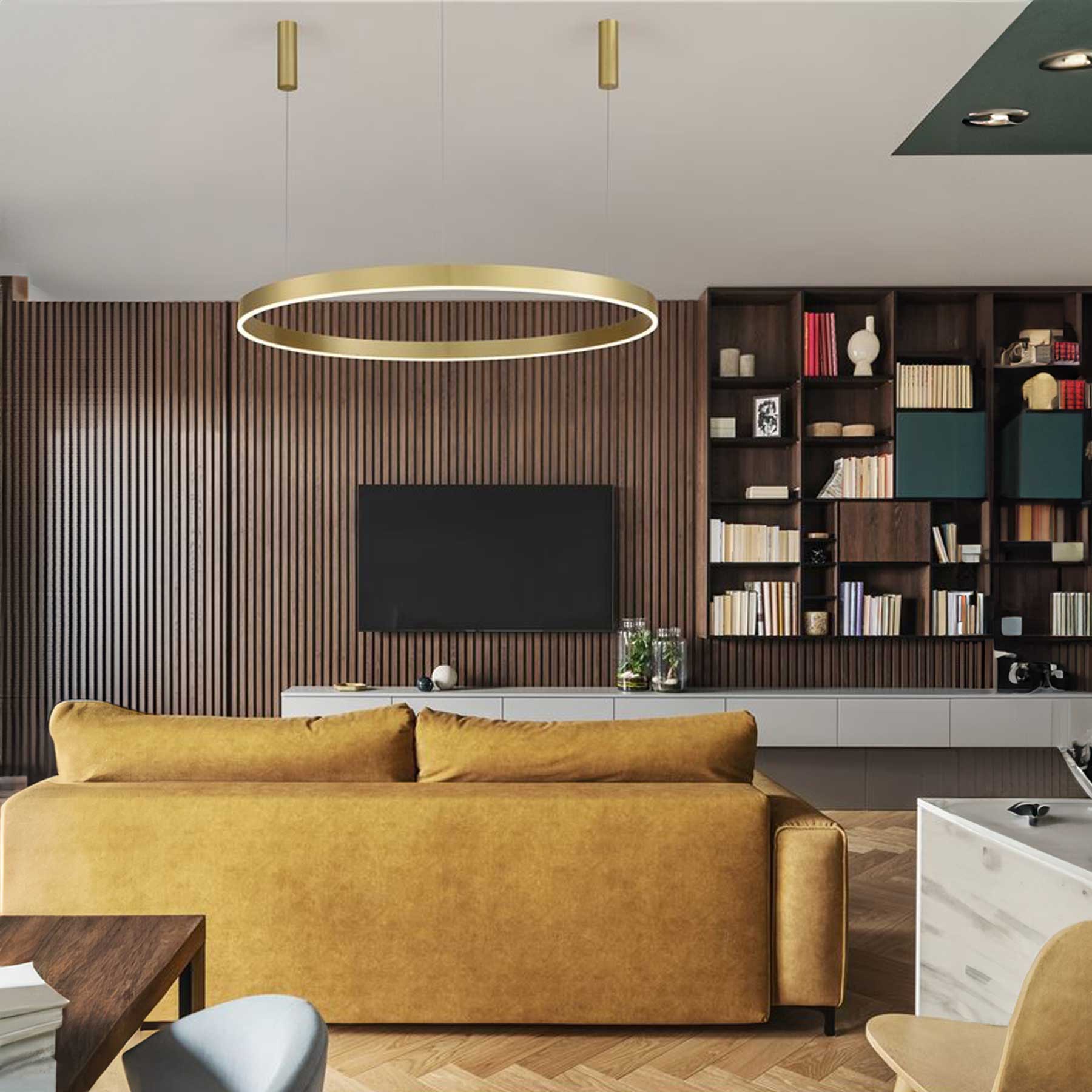 Nova Luce Motif LED okrągła oprawa wisząca z możliwością ściemniania CCT