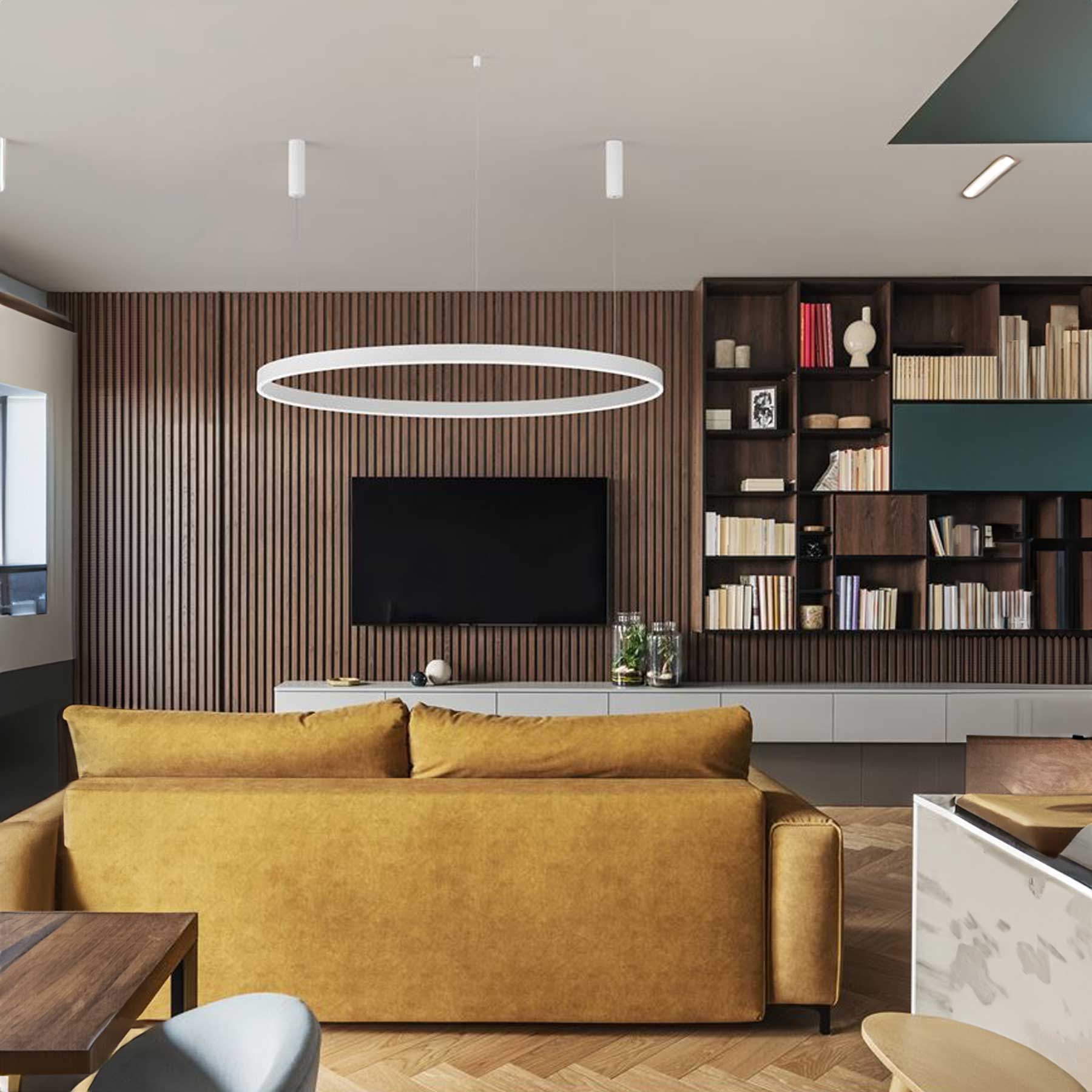 Nova Luce Motif LED okrągła oprawa wisząca z możliwością ściemniania CCT