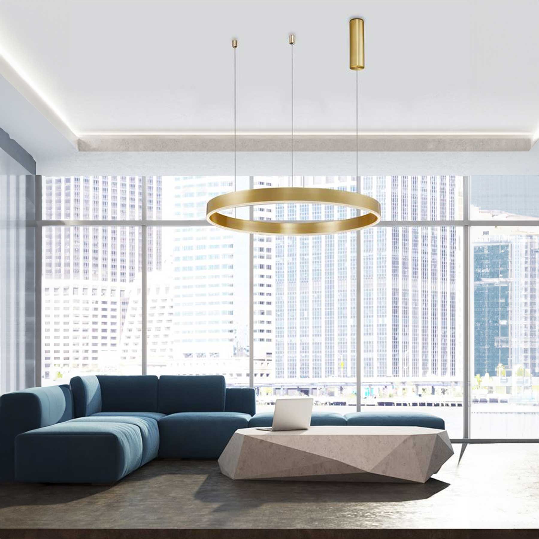 Nova Luce Motif LED okrągła oprawa wisząca z możliwością ściemniania CCT