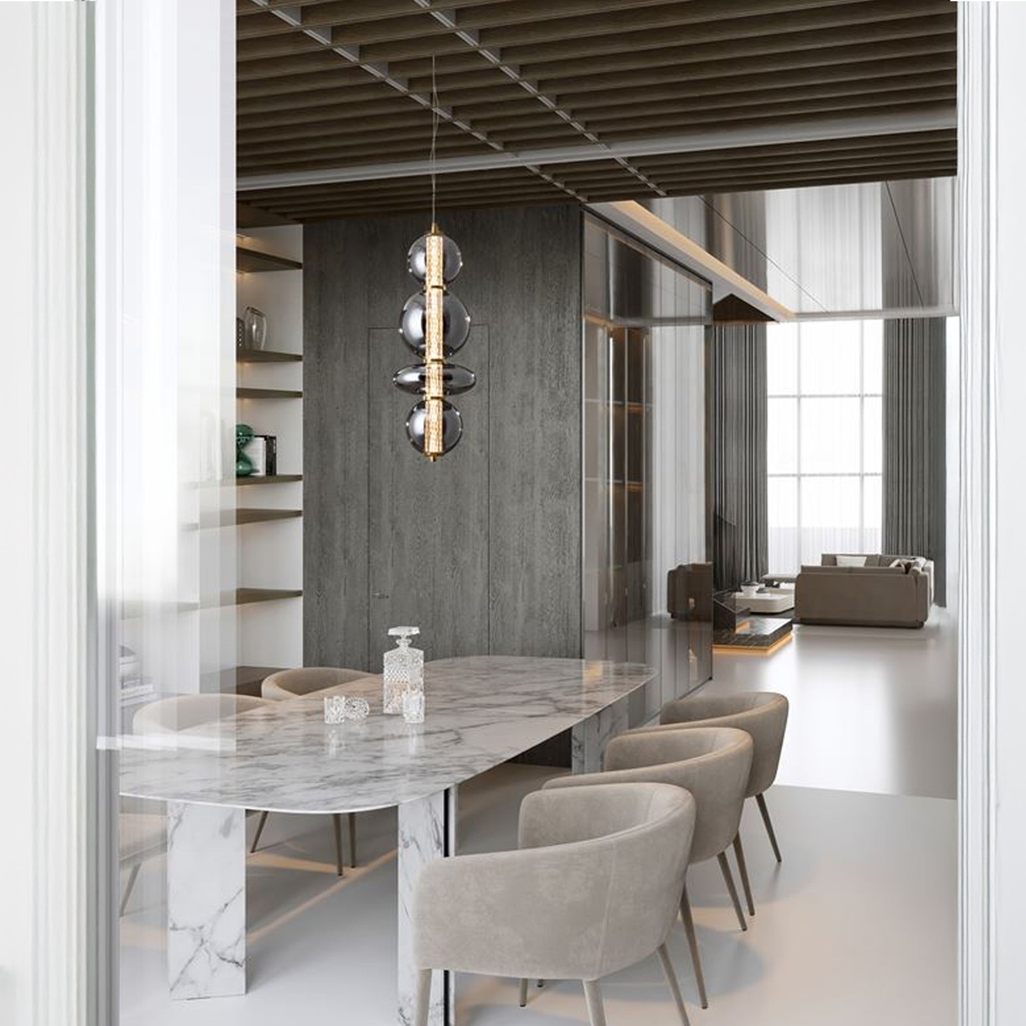 Nova Luce NAVI LED skleněné závěsné svítidlo