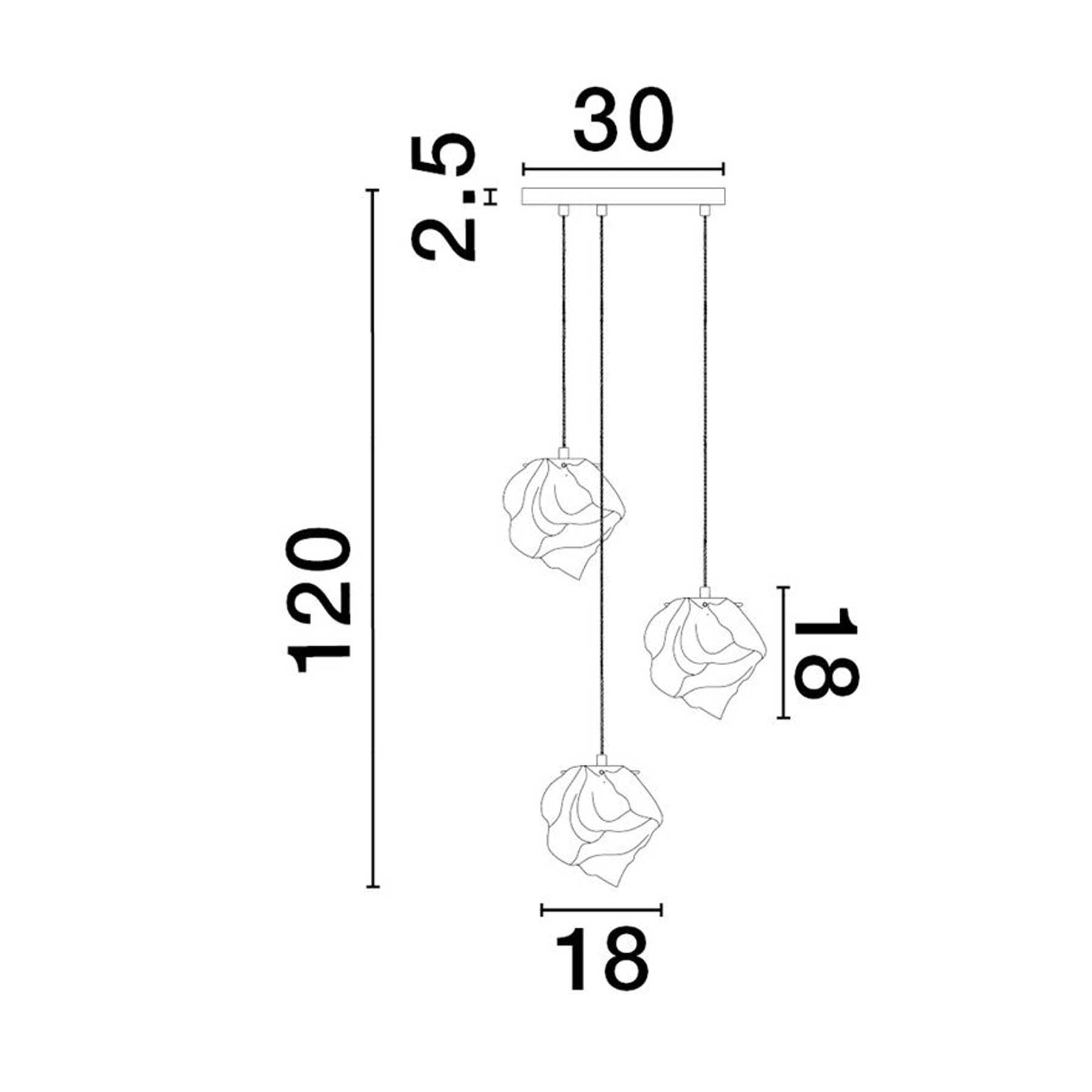 Nova Luce Odelle E14 pendant glass light