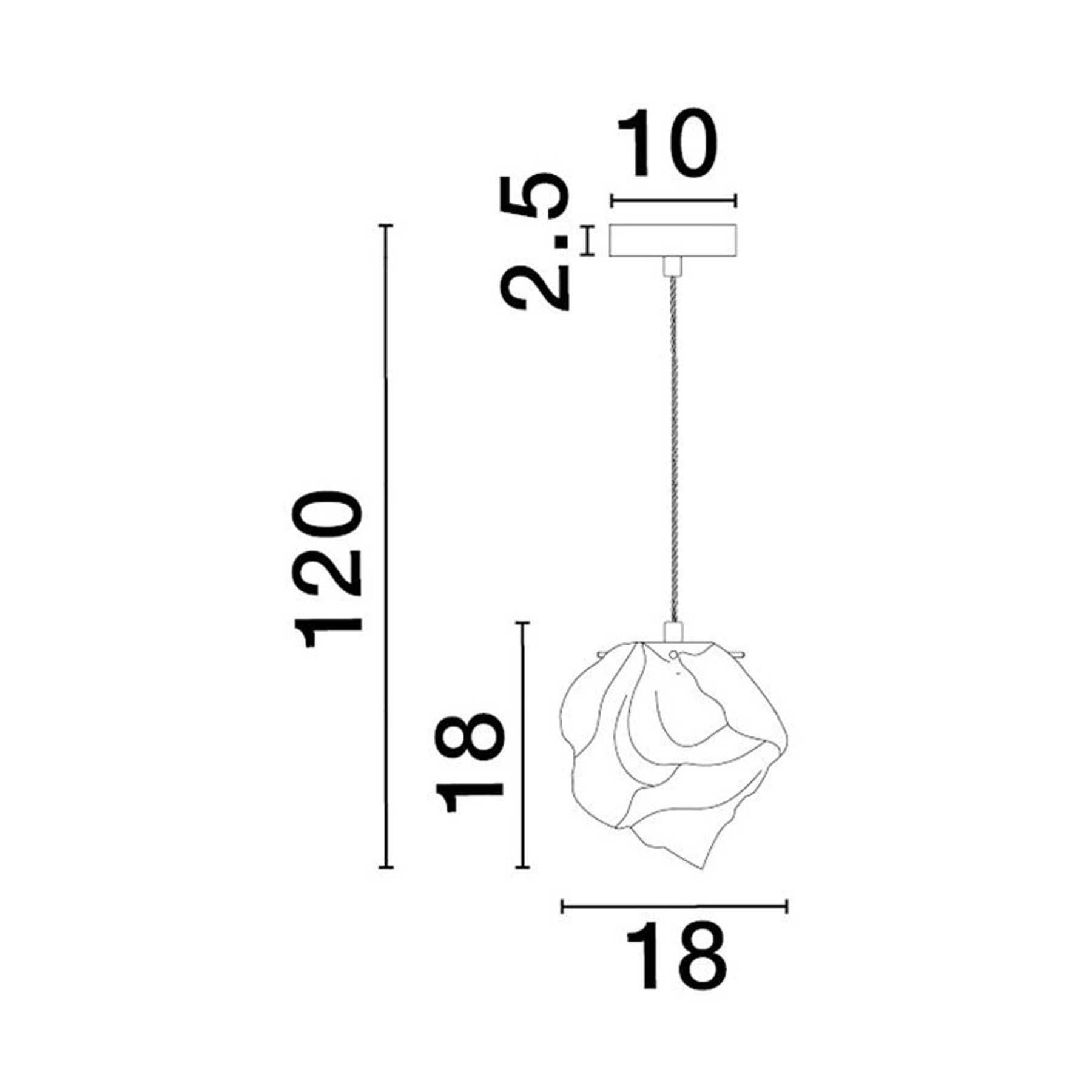 Nova Luce Odelle E14 pendant glass light