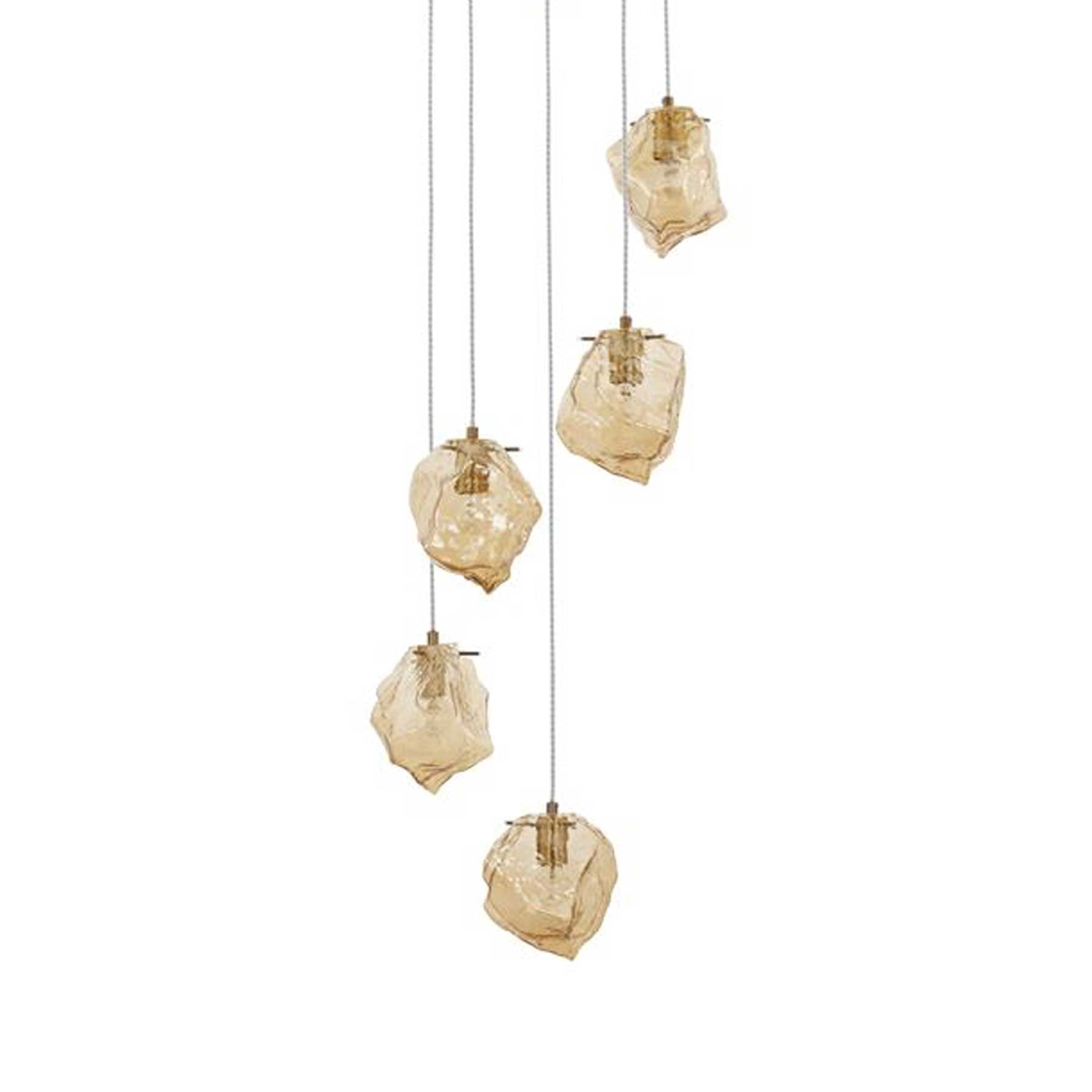 Nova Luce Odelle E14 pendant glass light