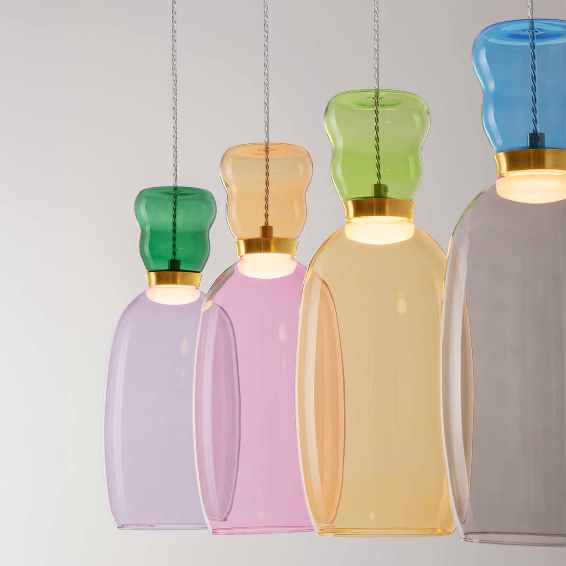 Szklana oprawa wisząca Nova Luce Pluma LED